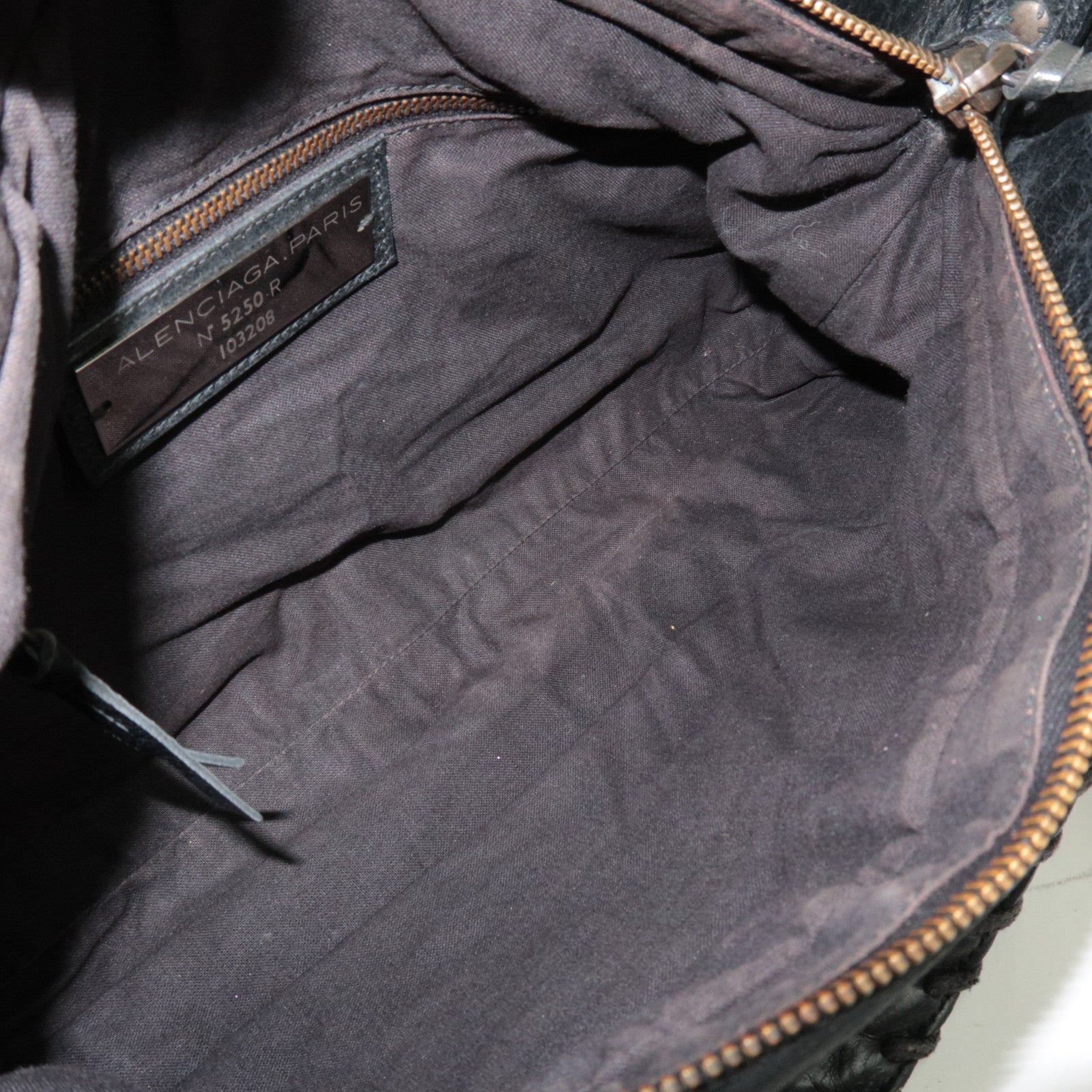 BALENCIAGA The First 2Way Bag Leather Black 103208 *Strap, Mirror