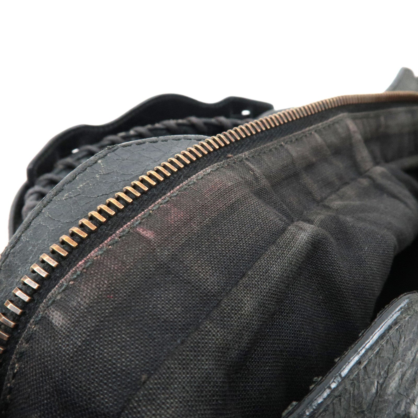 BALENCIAGA The First 2Way Bag Leather Black 103208 *Strap, Mirror