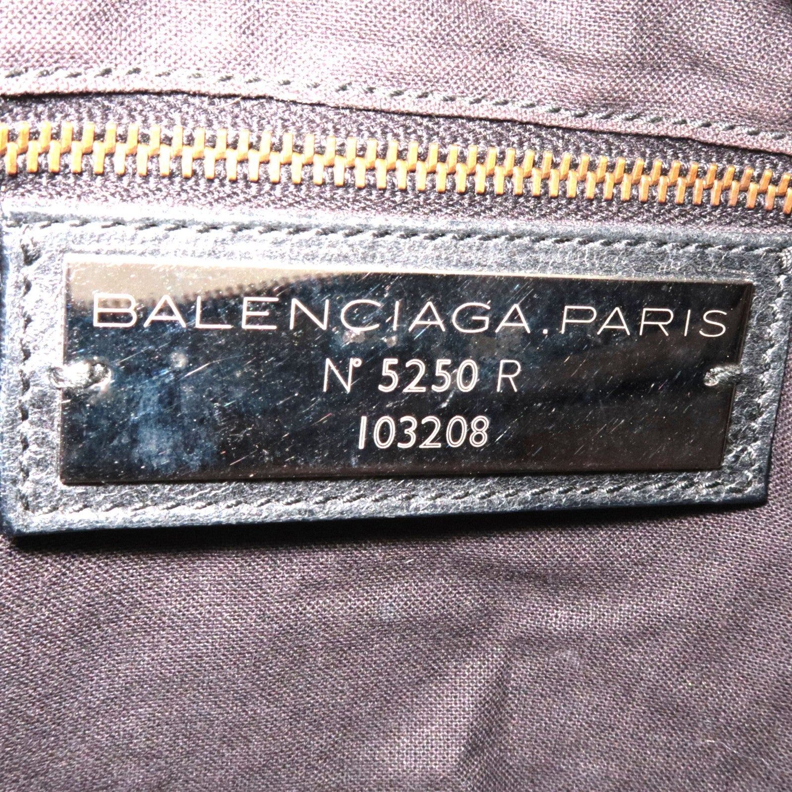 BALENCIAGA The First 2Way Bag Leather Black 103208 *Strap, Mirror