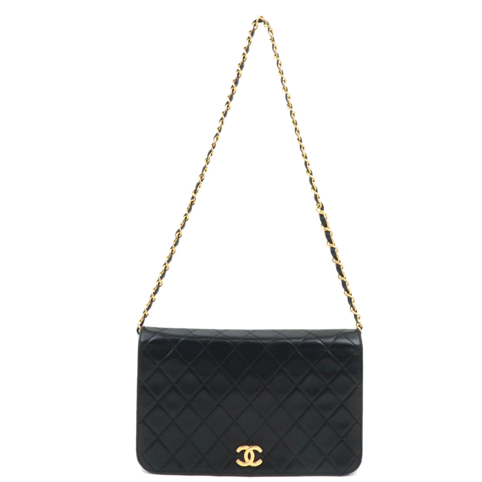 CHANEL Matelasse Full Flap 23 Chain bag Lambskin Black75532