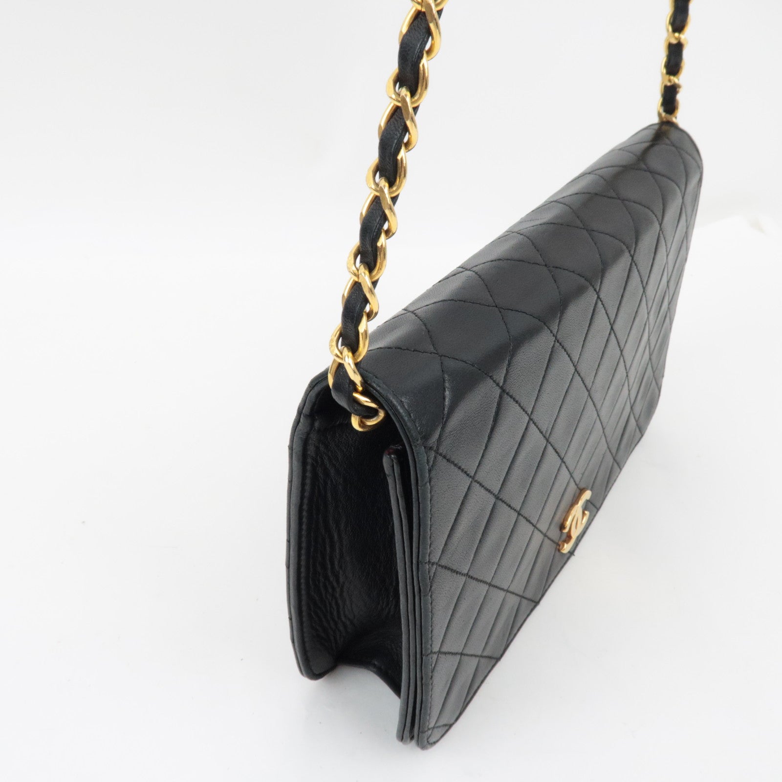 CHANEL Matelasse Full Flap 23 Chain bag Lambskin Black *Dust bag