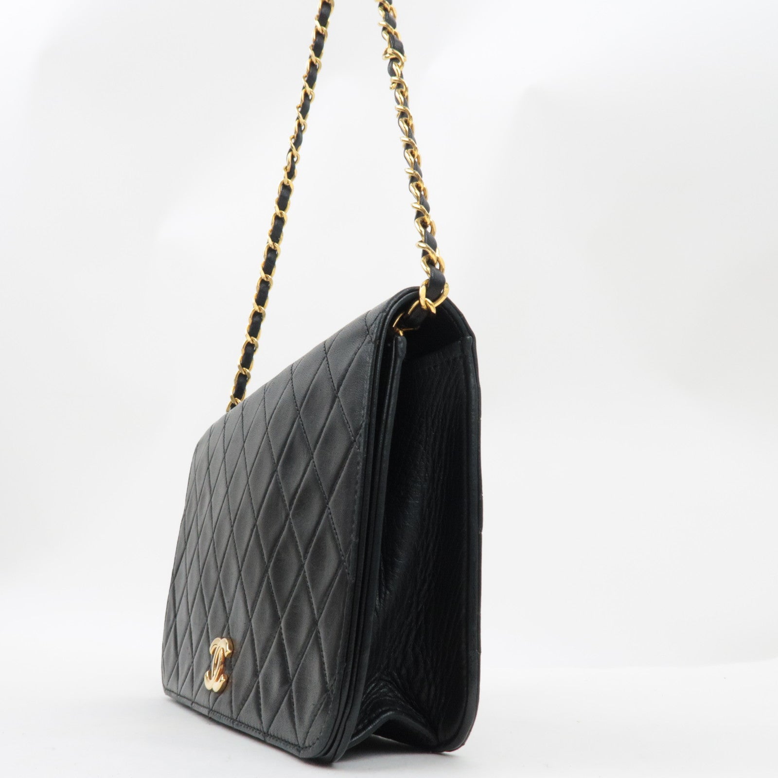 CHANEL Matelasse Full Flap 23 Chain bag Lambskin Black *Dust bag