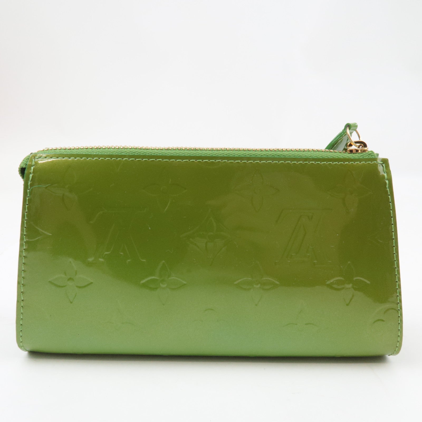 Louis Vuitton Monogram Vernis Trousse Cosmetic Cosmetic Pouch Vert Tonic M93649 SN4078 *Dust bag