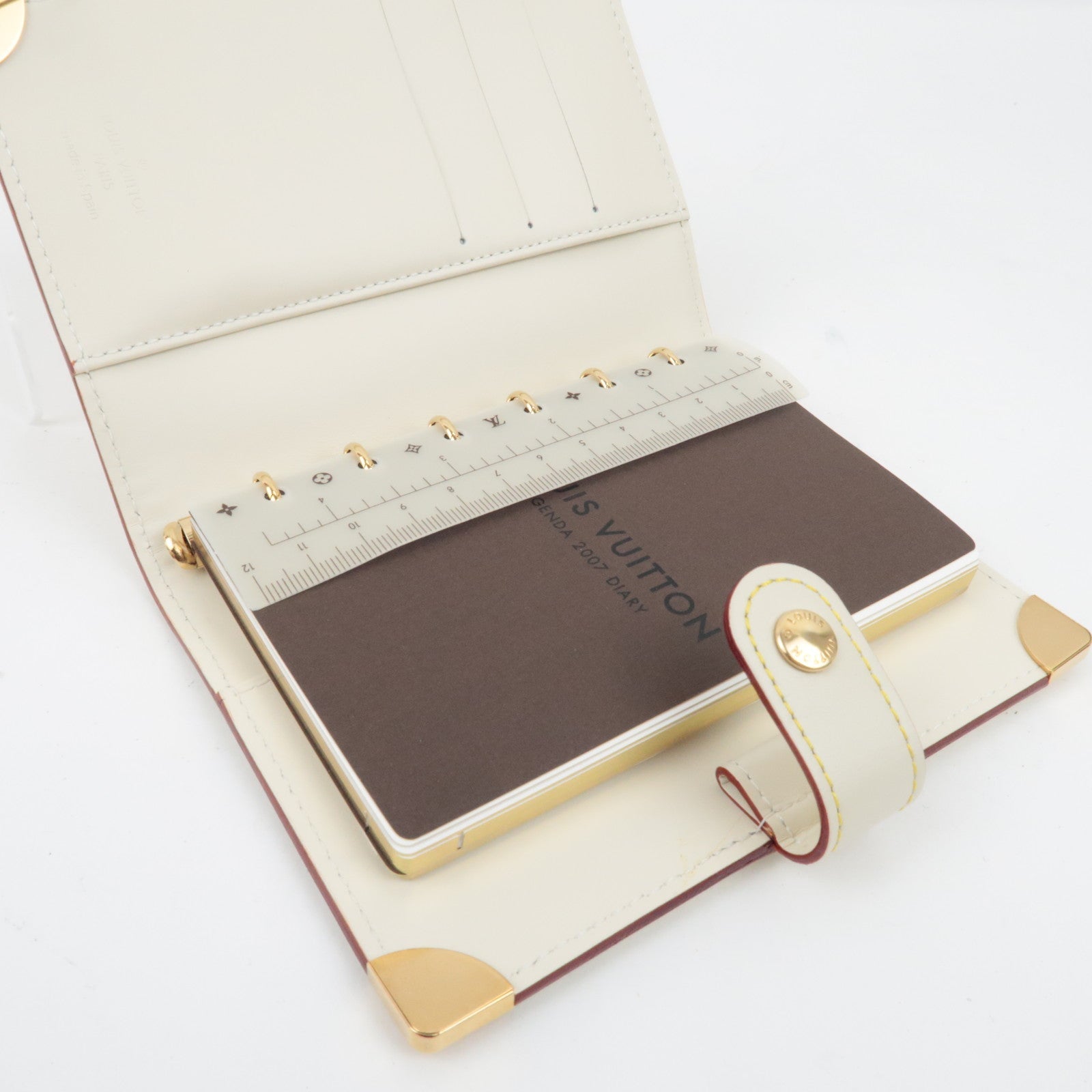 Louis Vuitton Suhali Agenda PM Planner Cover Blanc R20888 CA1006 *Box, Dust bag