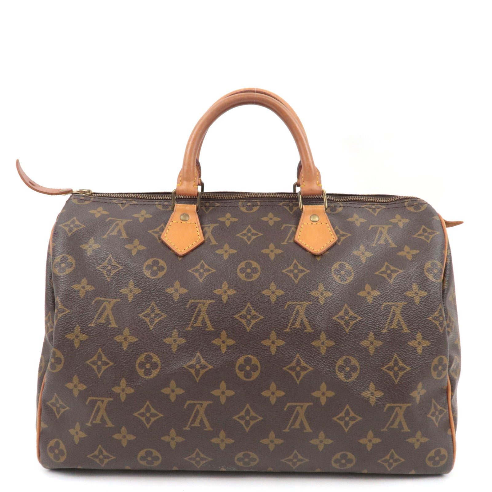 Louis Vuitton Monogram Speedy 35 Old Model Handbag M41524*Lock