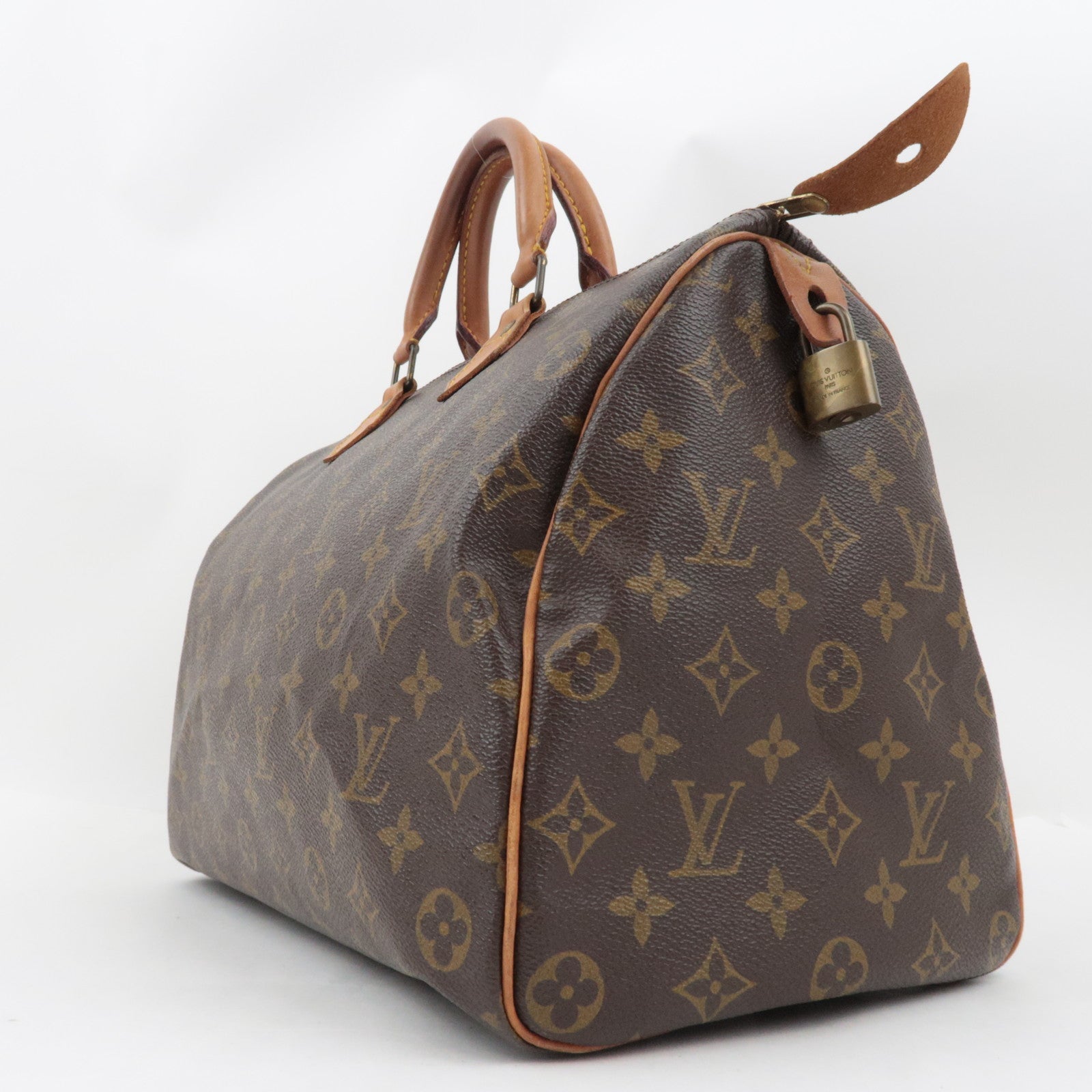 Louis Vuitton Monogram Speedy 35 Old Model Handbag M41524*Lock