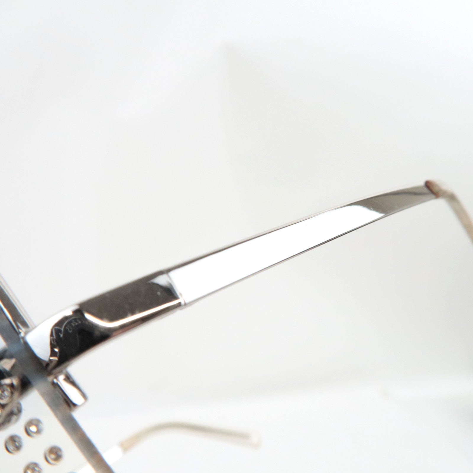 CHANEL Rhinestone Sunglasses 4105-B C.124/79 62□15 120 Clear *Box, Case