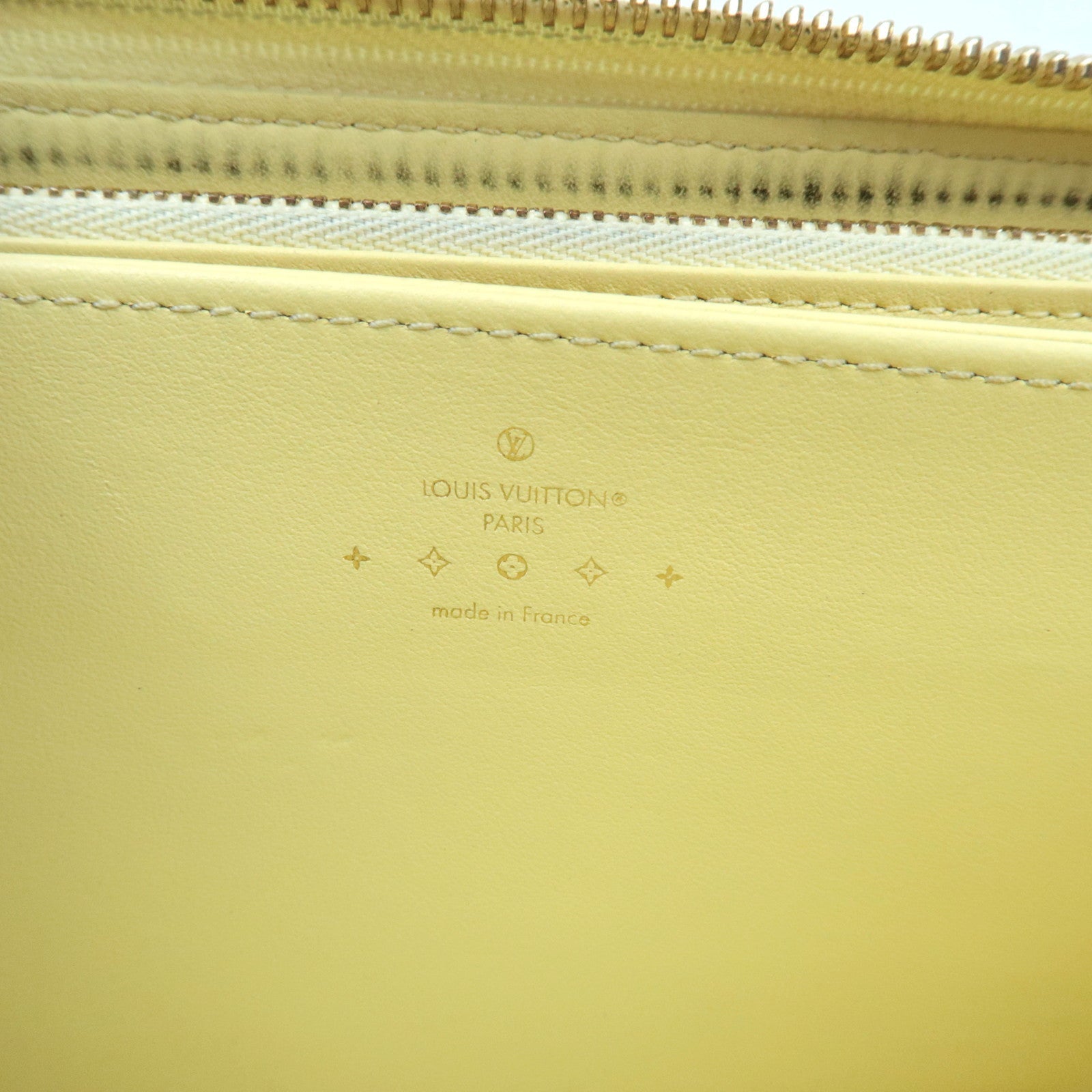 Louis Vuitton Monogram Vernis Zippy Wallet Long Wallet Chic Yellow M82996 RFID *Box, Dust bag