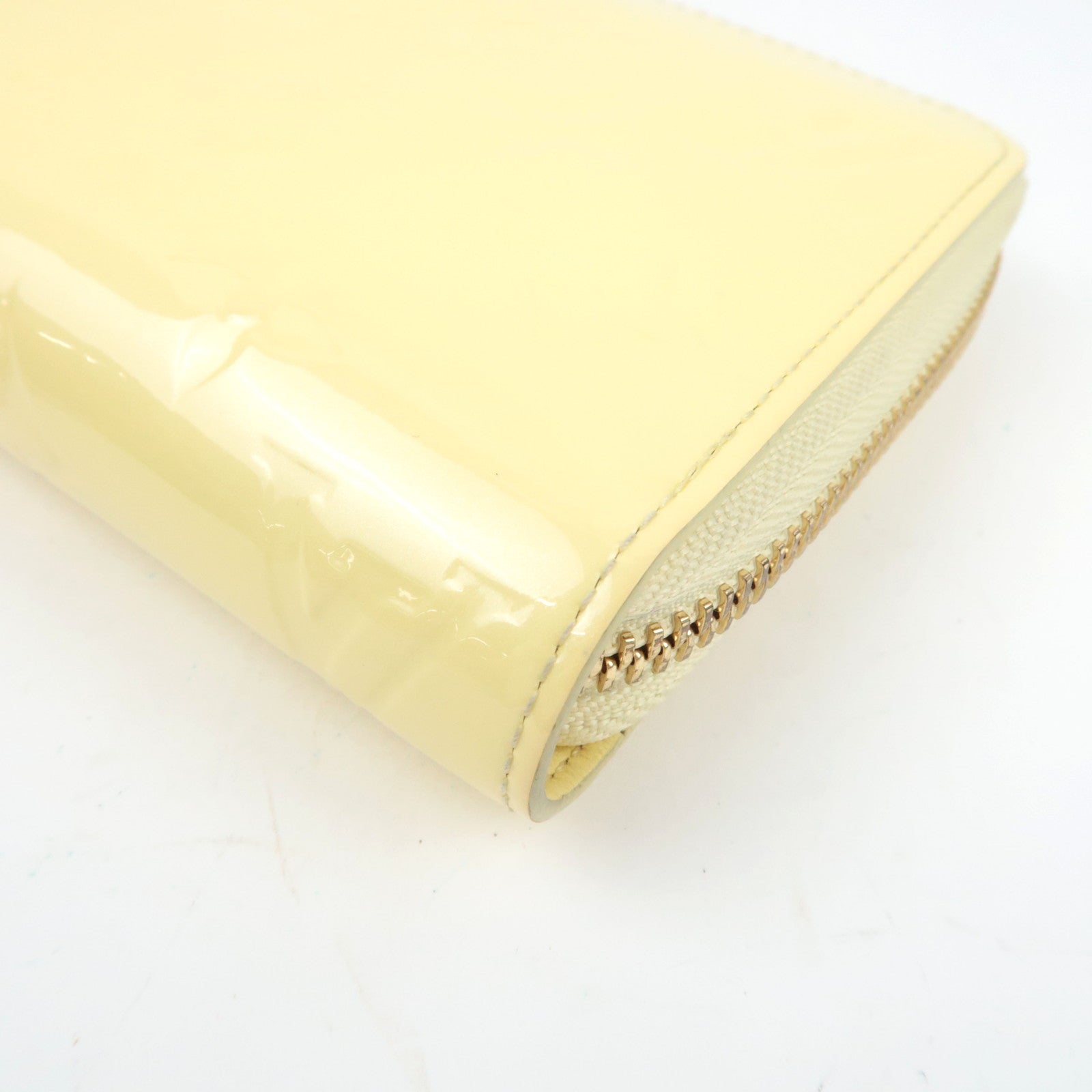 Louis Vuitton Monogram Vernis Zippy Wallet Long Wallet Chic Yellow M82996 RFID *Box, Dust bag