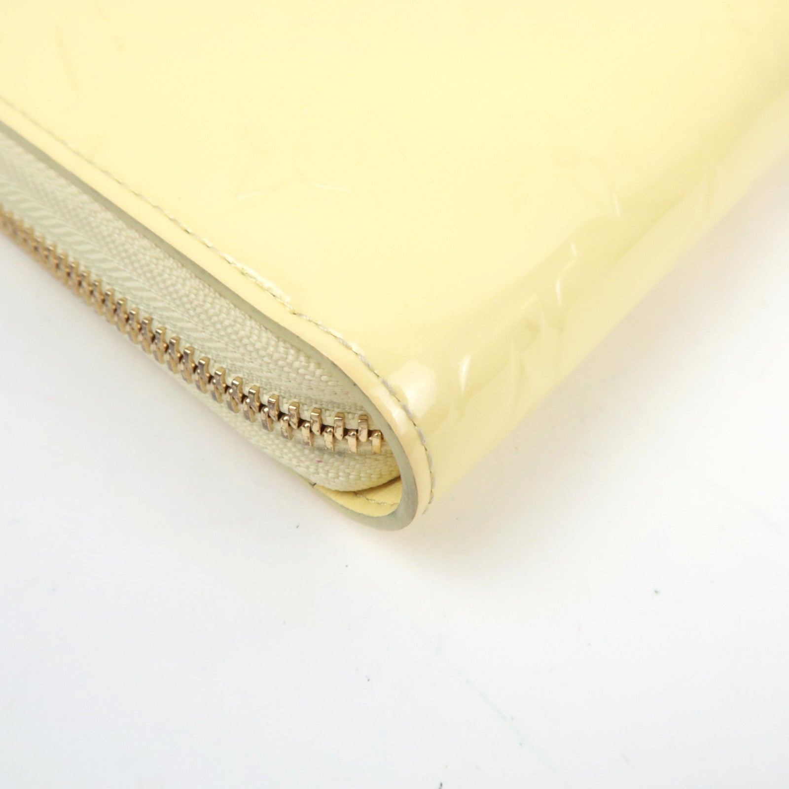 Louis Vuitton Monogram Vernis Zippy Wallet Long Wallet Chic Yellow M82996 RFID *Box, Dust bag