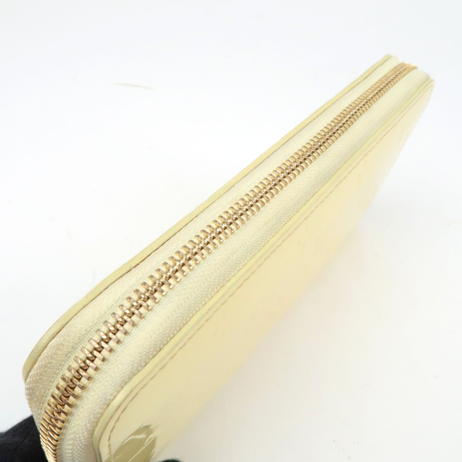 Louis Vuitton Monogram Vernis Zippy Wallet Long Wallet Chic Yellow M82996 RFID *Box, Dust bag