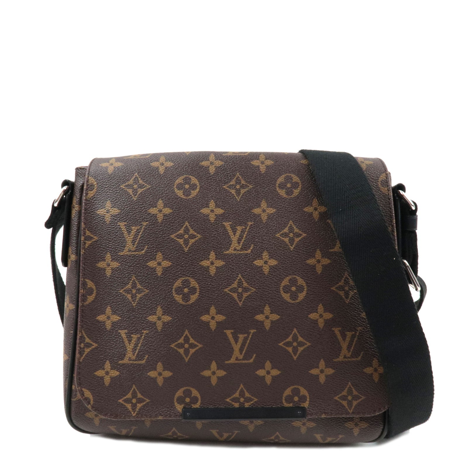 Louis Vuitton Monogram Macassar District PM Shoulder Bag Noir M40935 CA4114 75743