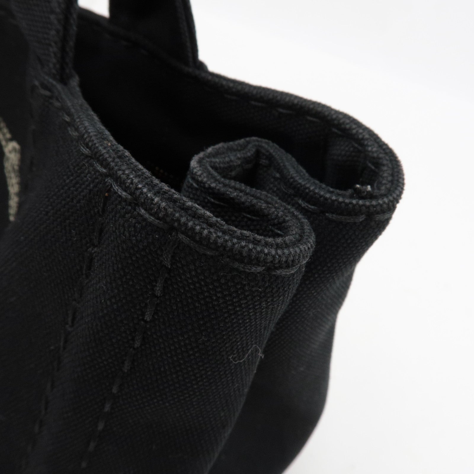 PRADA Canapa Mini 2Way Tote Shoulder Bag Canvas Black B2439G *G card, strap