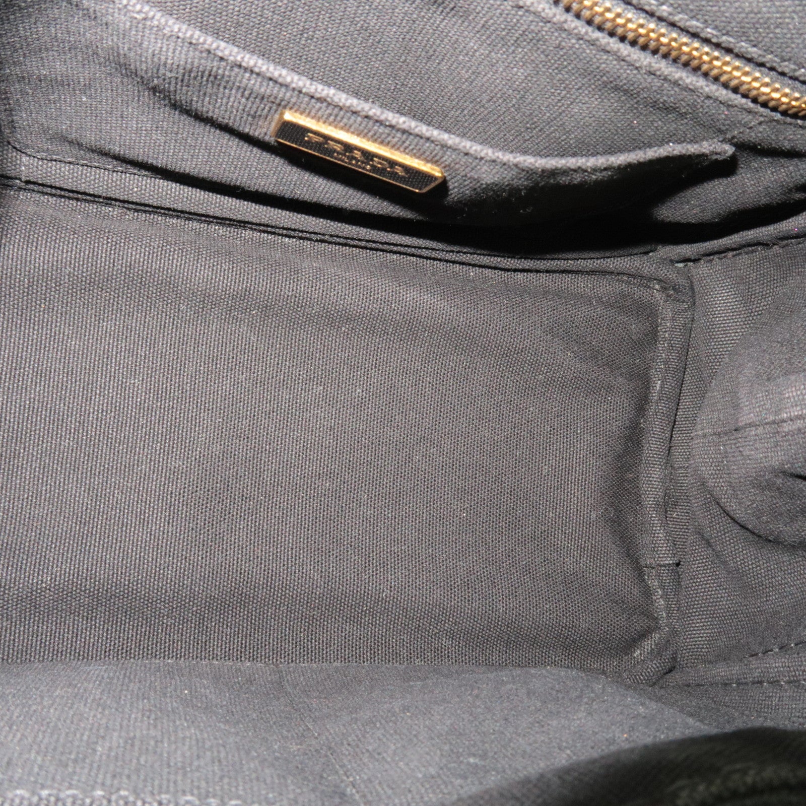 PRADA Canapa Mini 2Way Tote Shoulder Bag Canvas Black B2439G *G card, strap