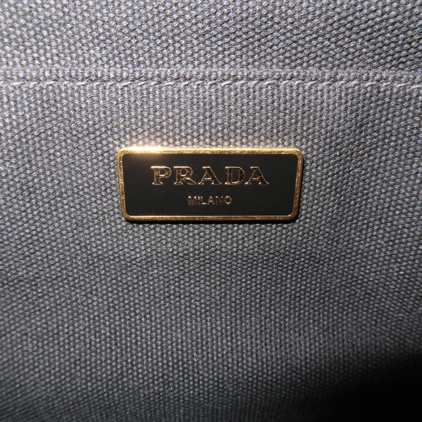 PRADA Canapa Mini 2Way Tote Shoulder Bag Canvas Black B2439G *G card, strap