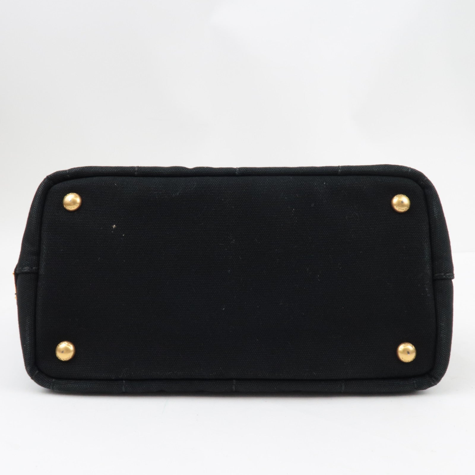 PRADA Canapa Mini 2Way Tote Shoulder Bag Canvas Black B2439G *G card, strap