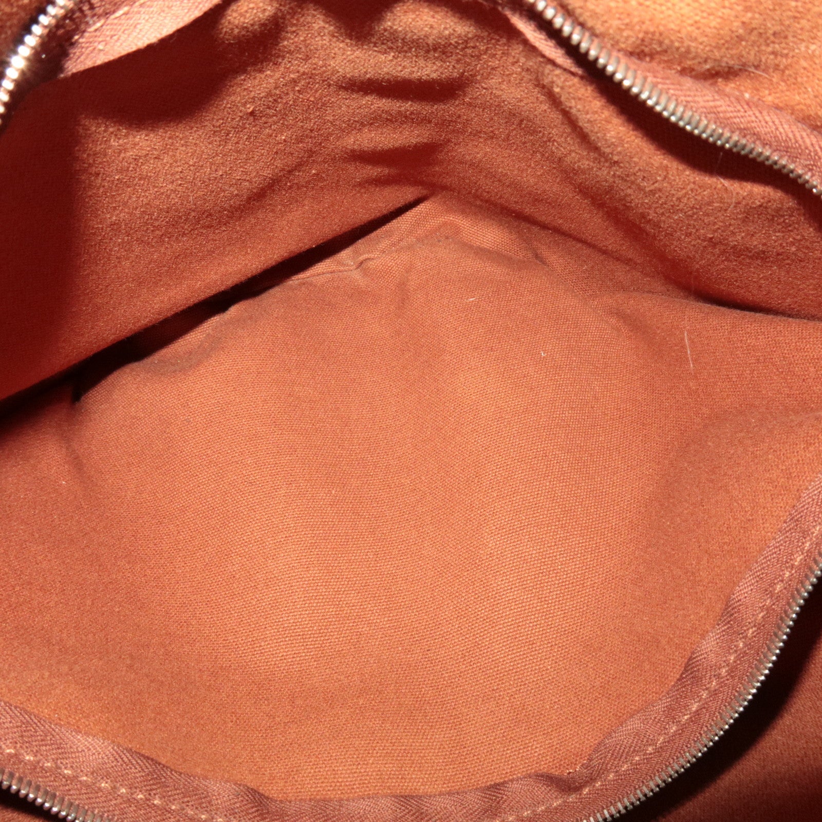 HERMES Saxo MM One Shoulder Bag Handbag Toile Ash Brown