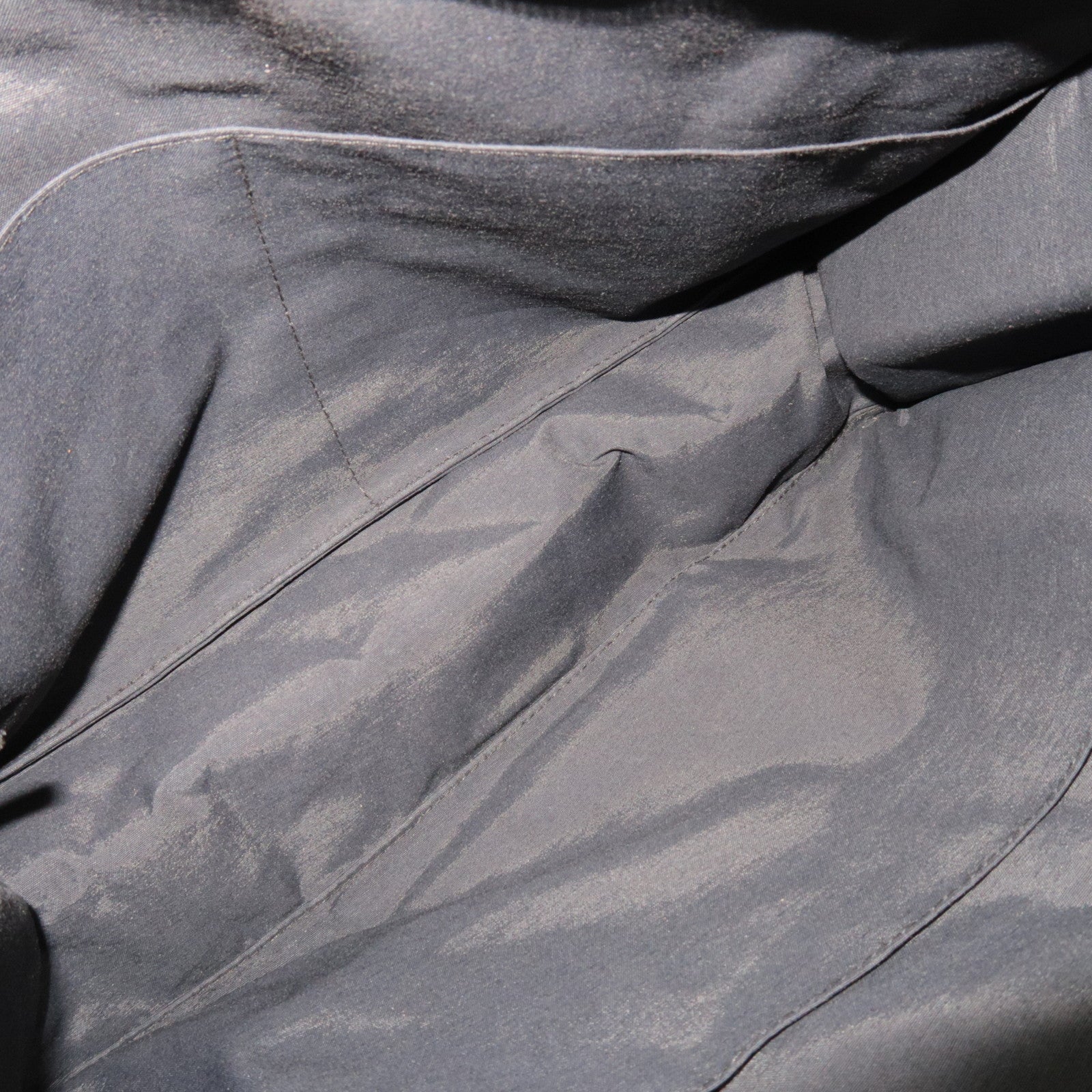 HERMES Her Line Pouch MM Clutch Bag Pouch Canvas Gray