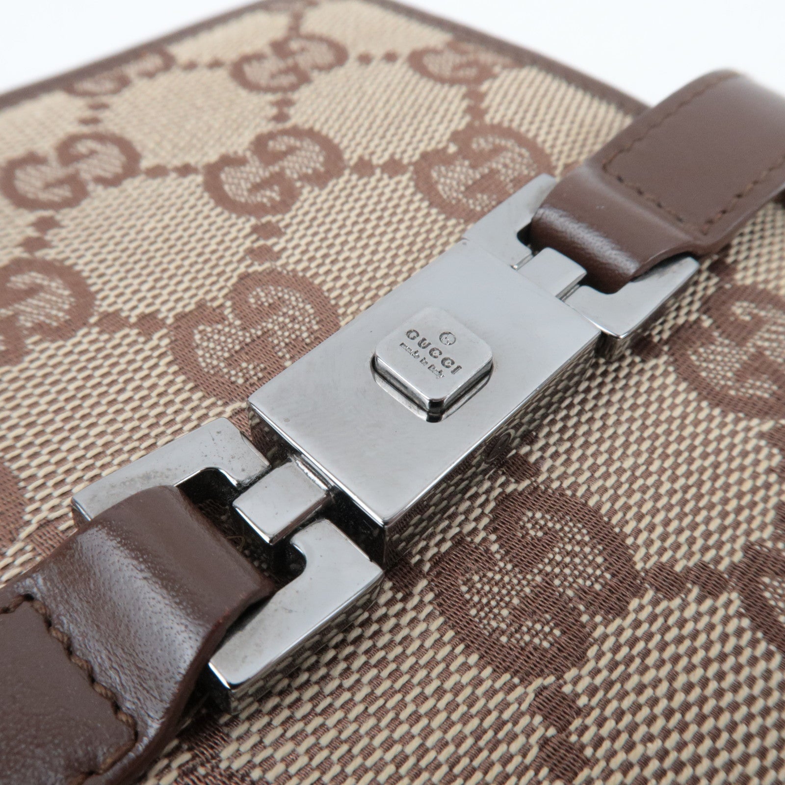 GUCCI Jackie Plananer Cover GG Canvas Leather Beige Brown 031.1147