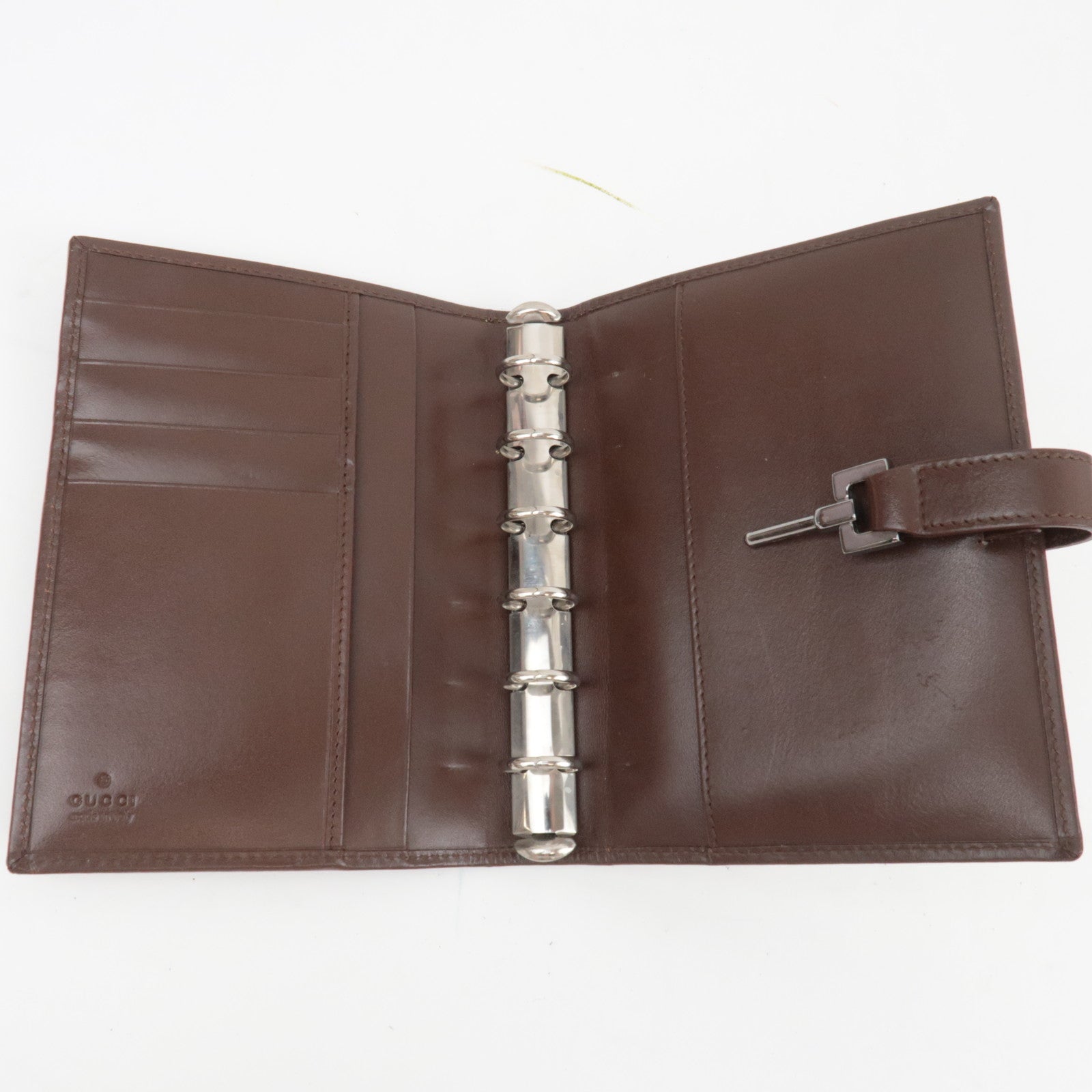 GUCCI Jackie Plananer Cover GG Canvas Leather Beige Brown 031.1147