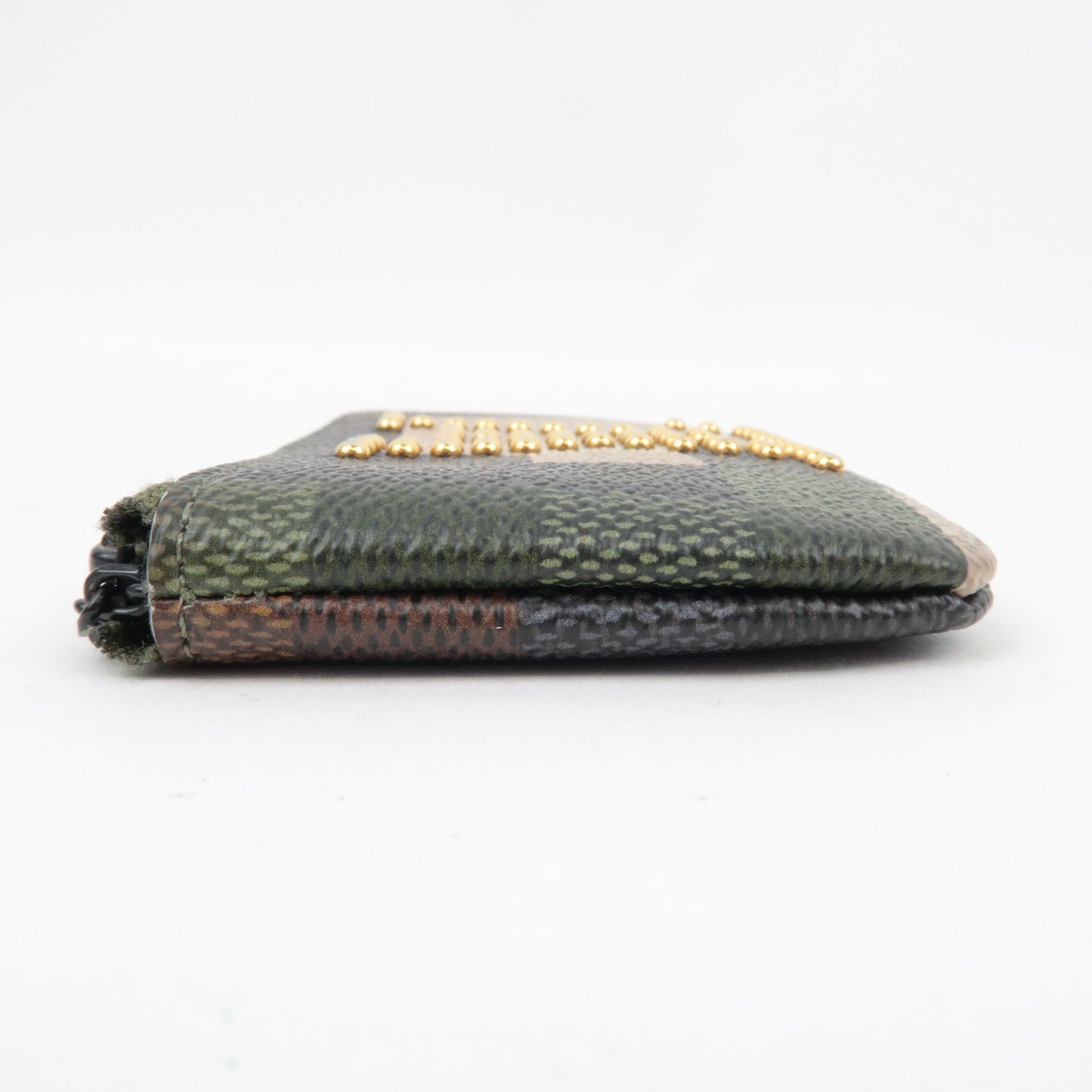 Louis Vuitton Damier Pop Damoflage Pochette Cles Coin Case Khaki M83175 RFID