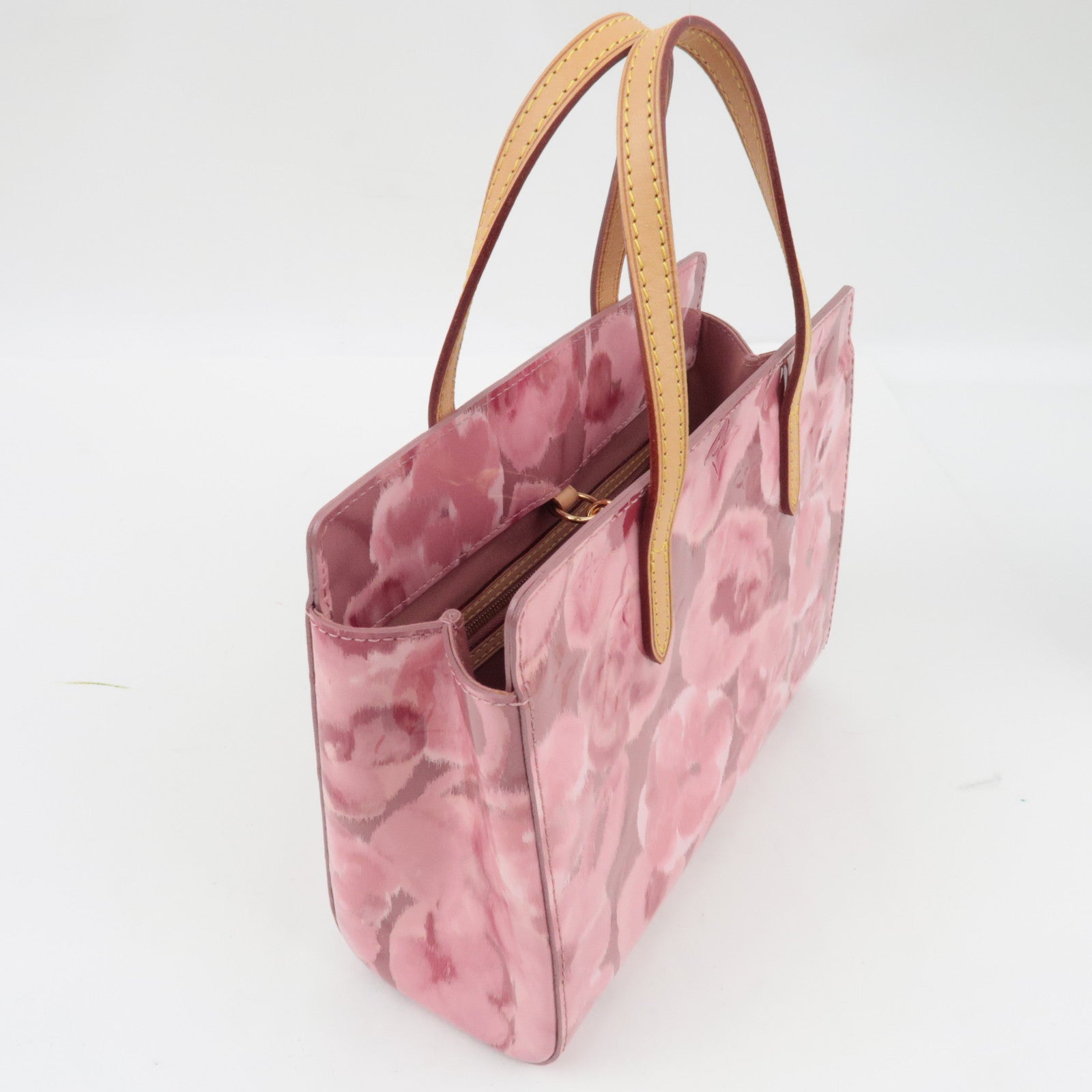 Louis Vuitton Monogram Vernis Ikat Flower Catalina BB Tote Bag Rose Velour M90040 SN0183 *Dust bag
