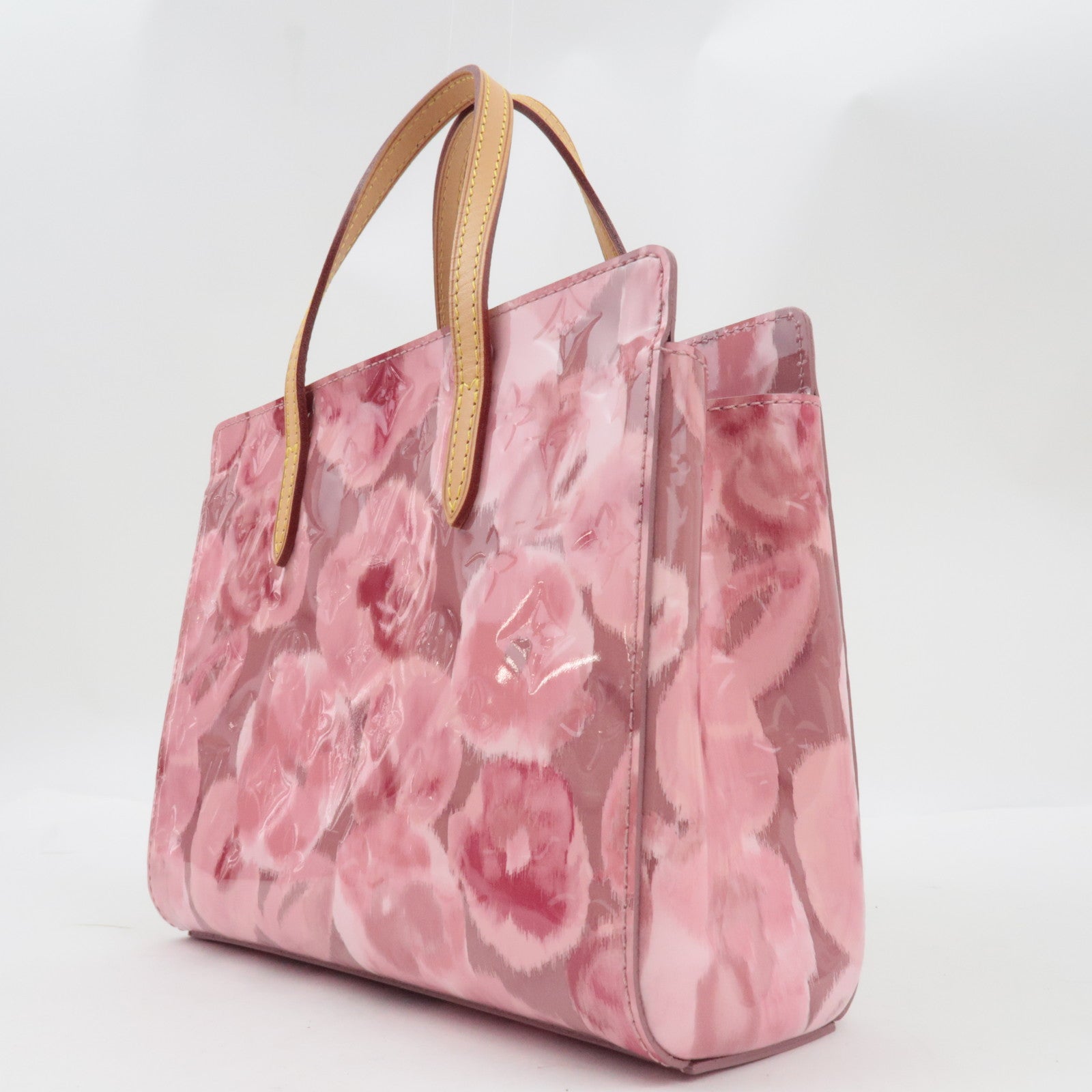 Louis Vuitton Monogram Vernis Ikat Flower Catalina BB Tote Bag Rose Velour M90040 SN0183 *Dust bag