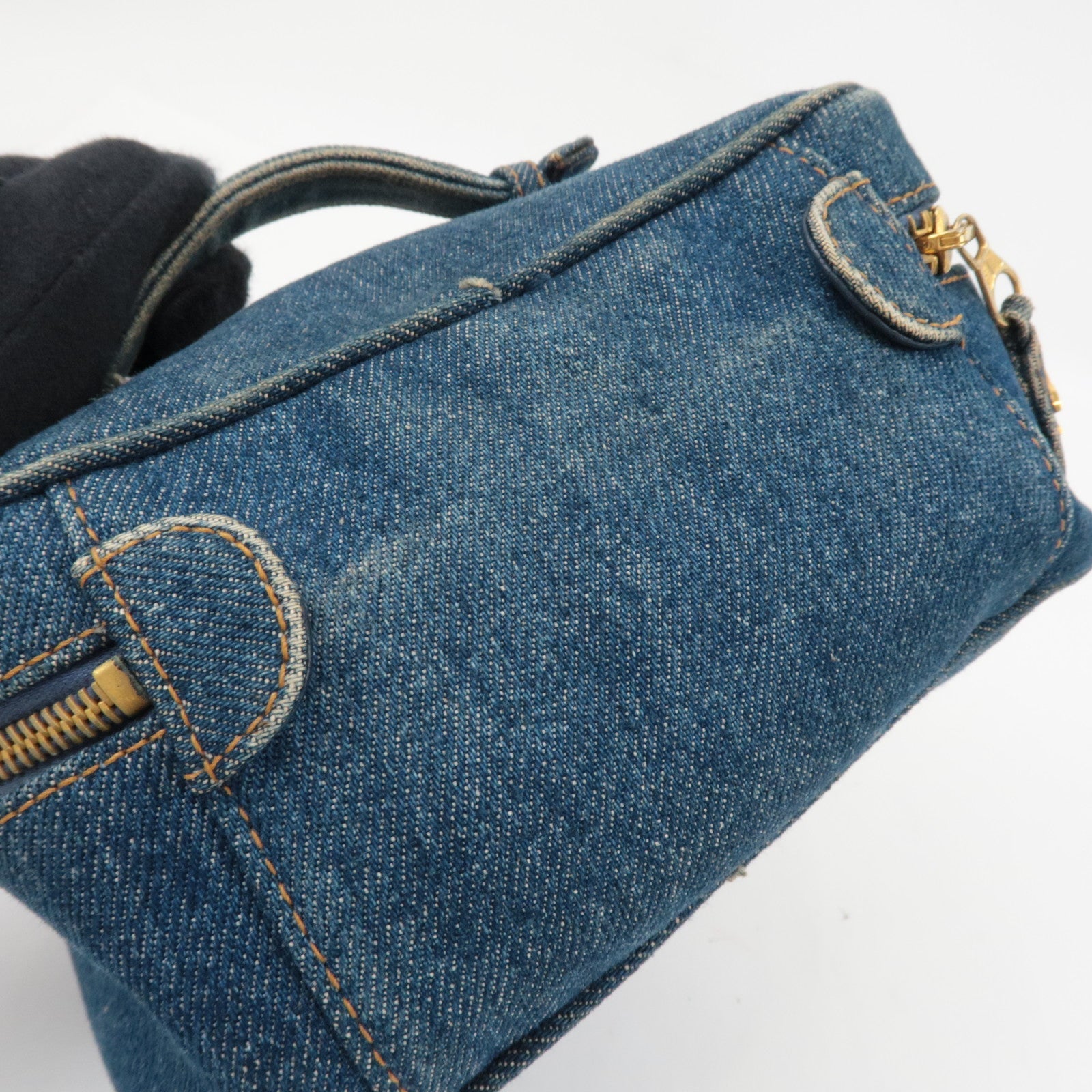 CHANEL Vanity Bag Denim Blue 4668533 *Guarantee Card