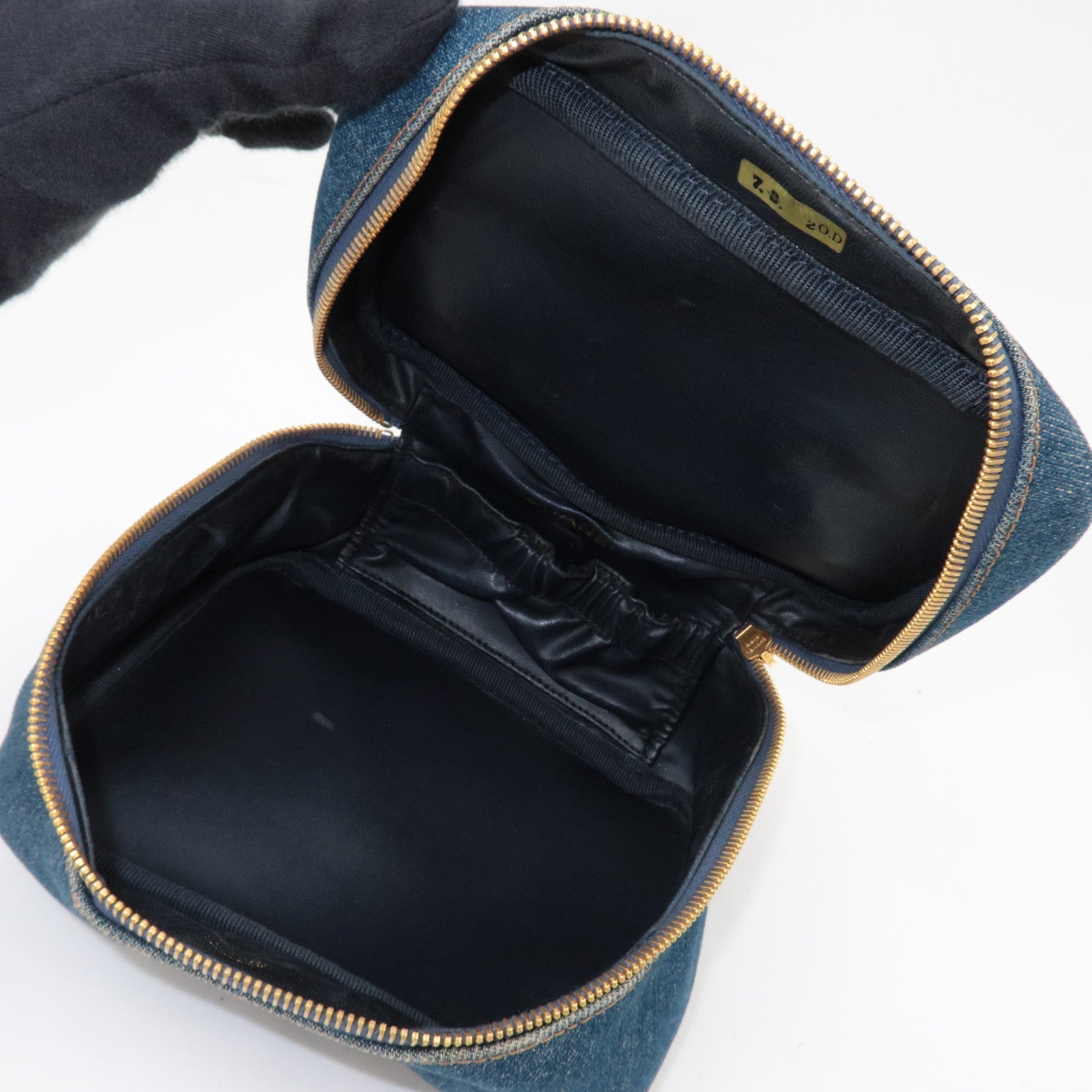 CHANEL Vanity Bag Denim Blue 4668533 *Guarantee Card