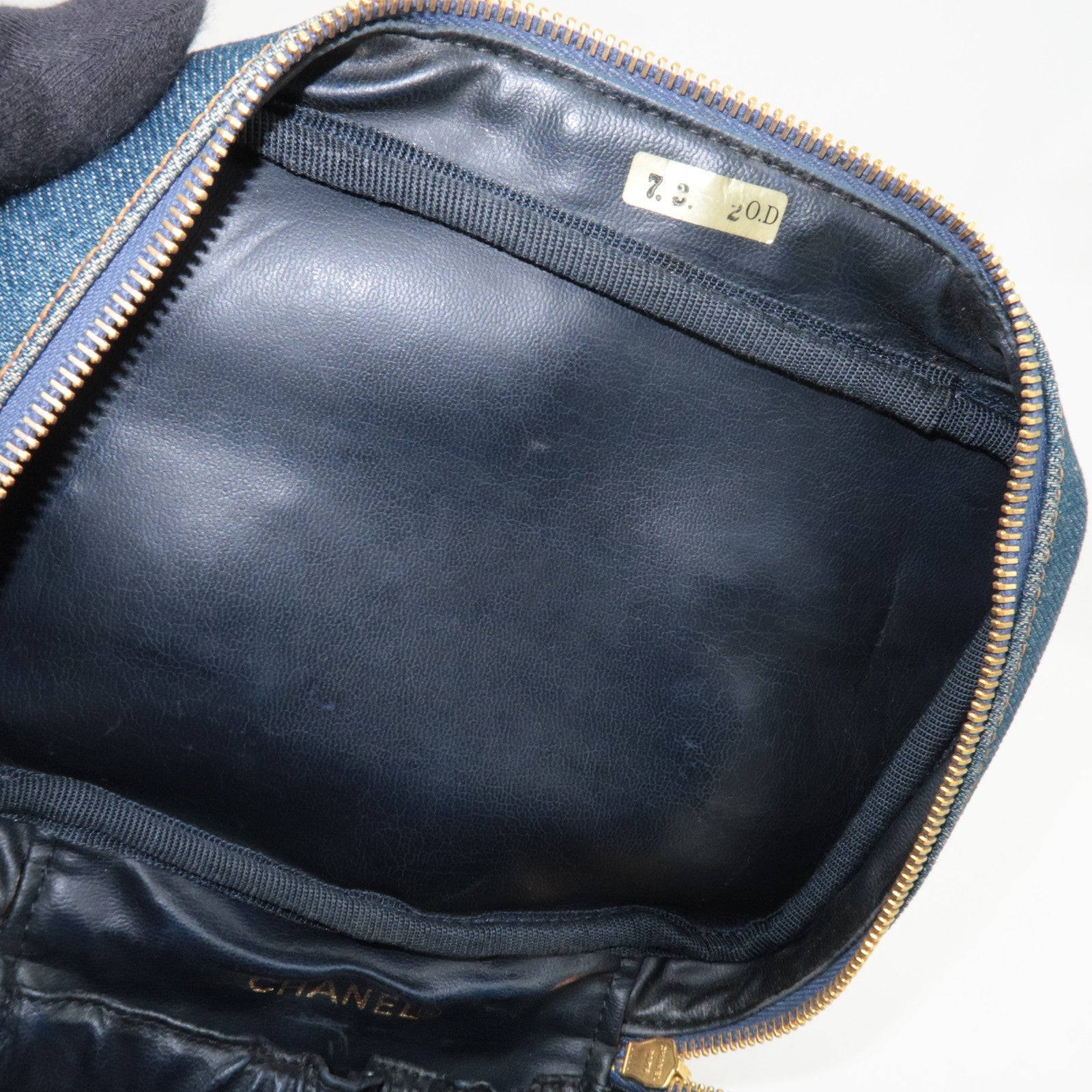 CHANEL Vanity Bag Denim Blue 4668533 *Guarantee Card