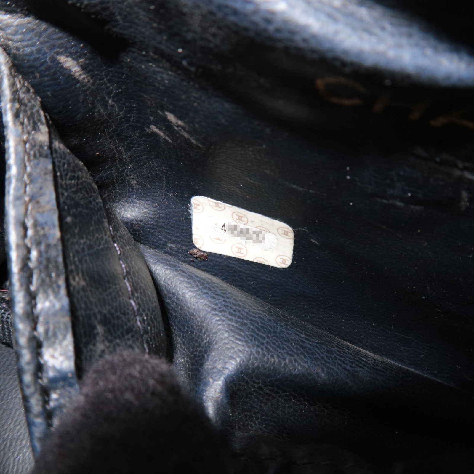 CHANEL Vanity Bag Denim Blue 4668533 *Guarantee Card