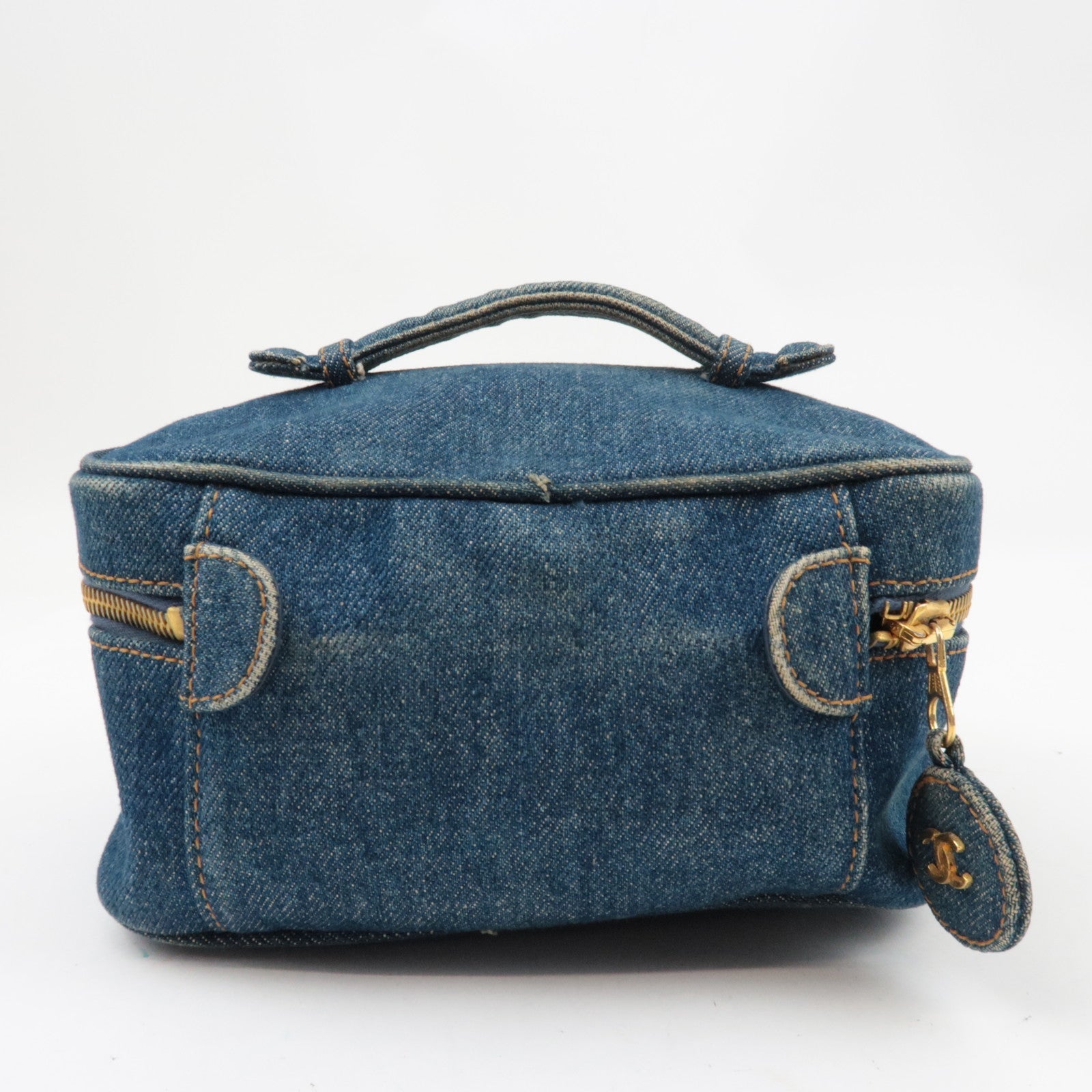 CHANEL Vanity Bag Denim Blue 4668533 *Guarantee Card