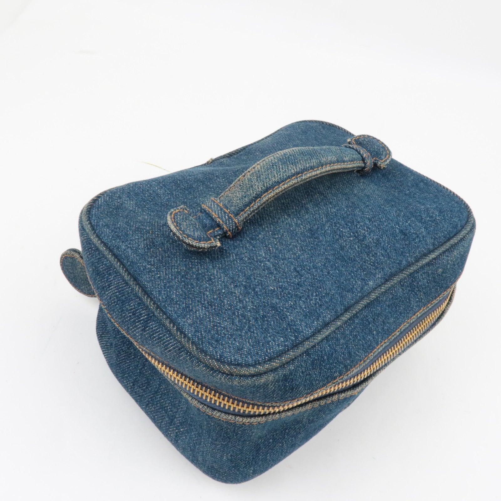 CHANEL Vanity Bag Denim Blue 4668533 *Guarantee Card