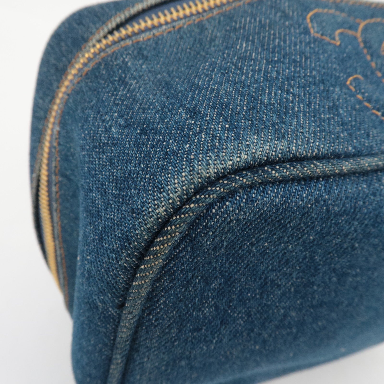 CHANEL Vanity Bag Denim Blue 4668533 *Guarantee Card