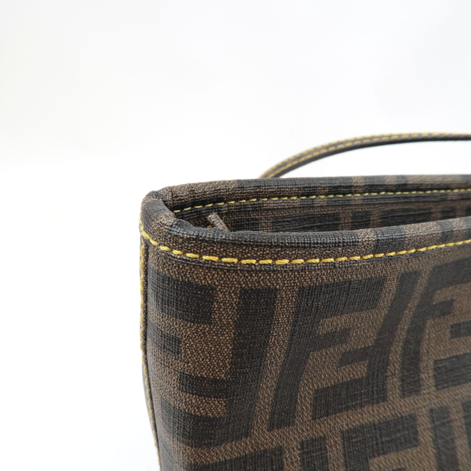 FENDI Zucca Tote Bag PVC Khaki Black 8BH185 *Dust bag