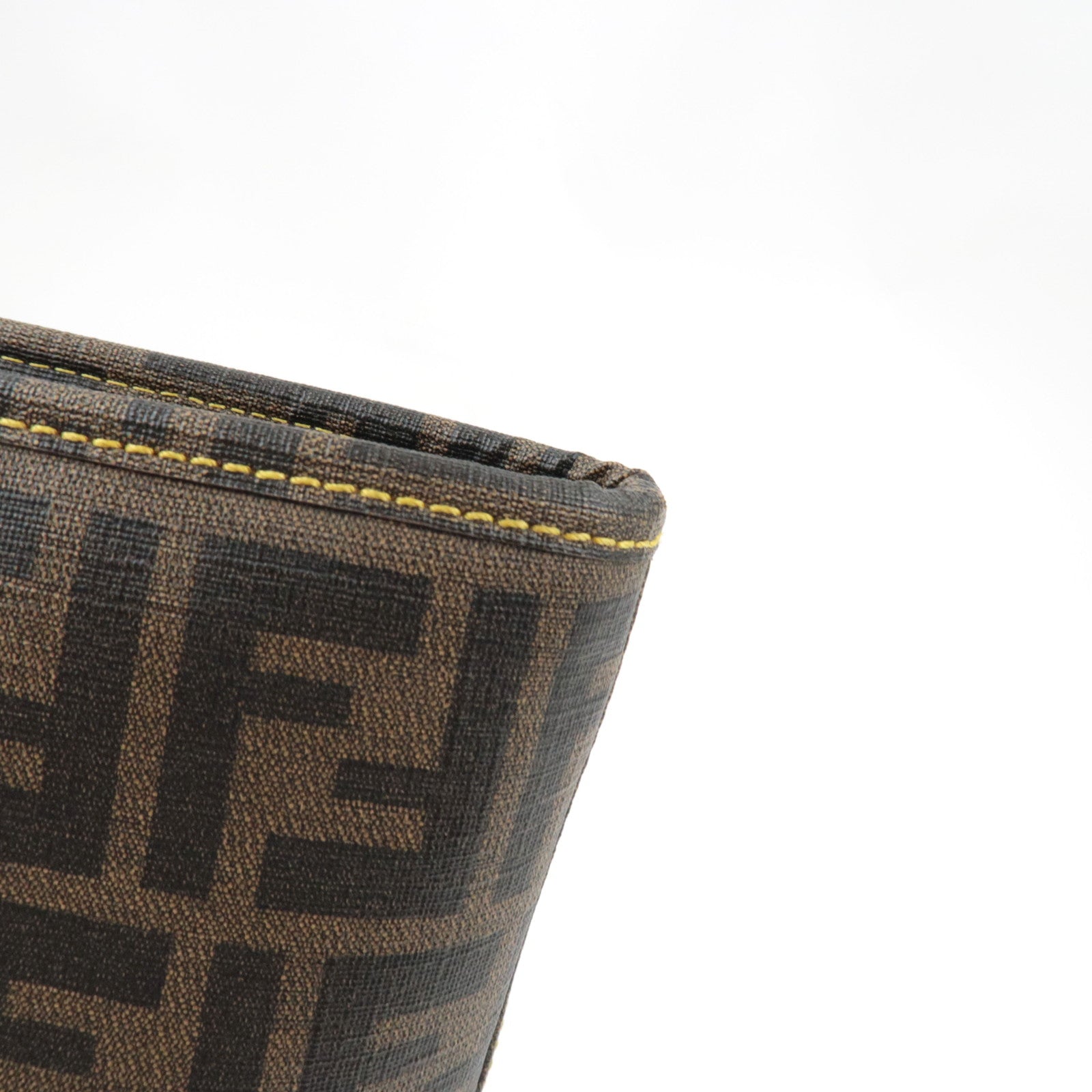 FENDI Zucca Tote Bag PVC Khaki Black 8BH185 *Dust bag