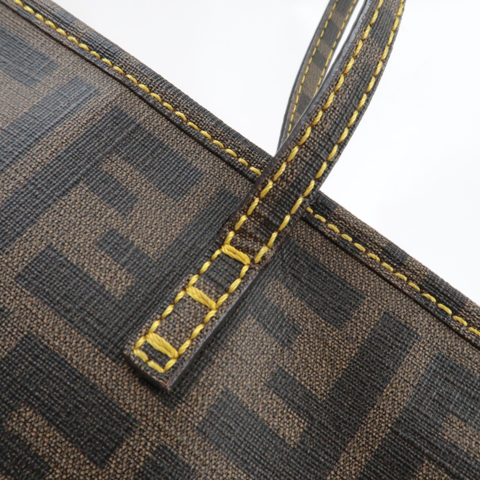 FENDI Zucca Tote Bag PVC Khaki Black 8BH185 *Dust bag