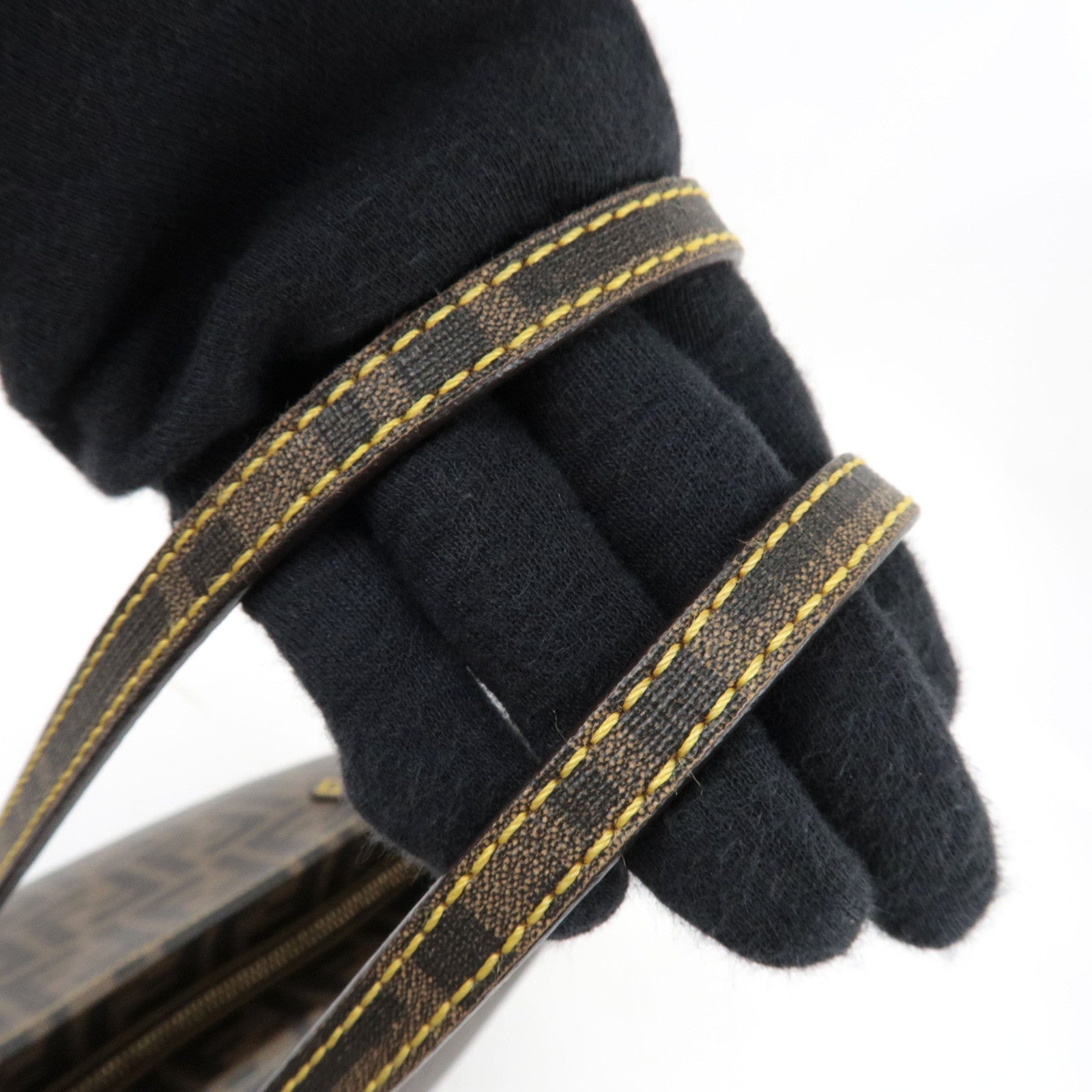 FENDI Zucca Tote Bag PVC Khaki Black 8BH185 *Dust bag