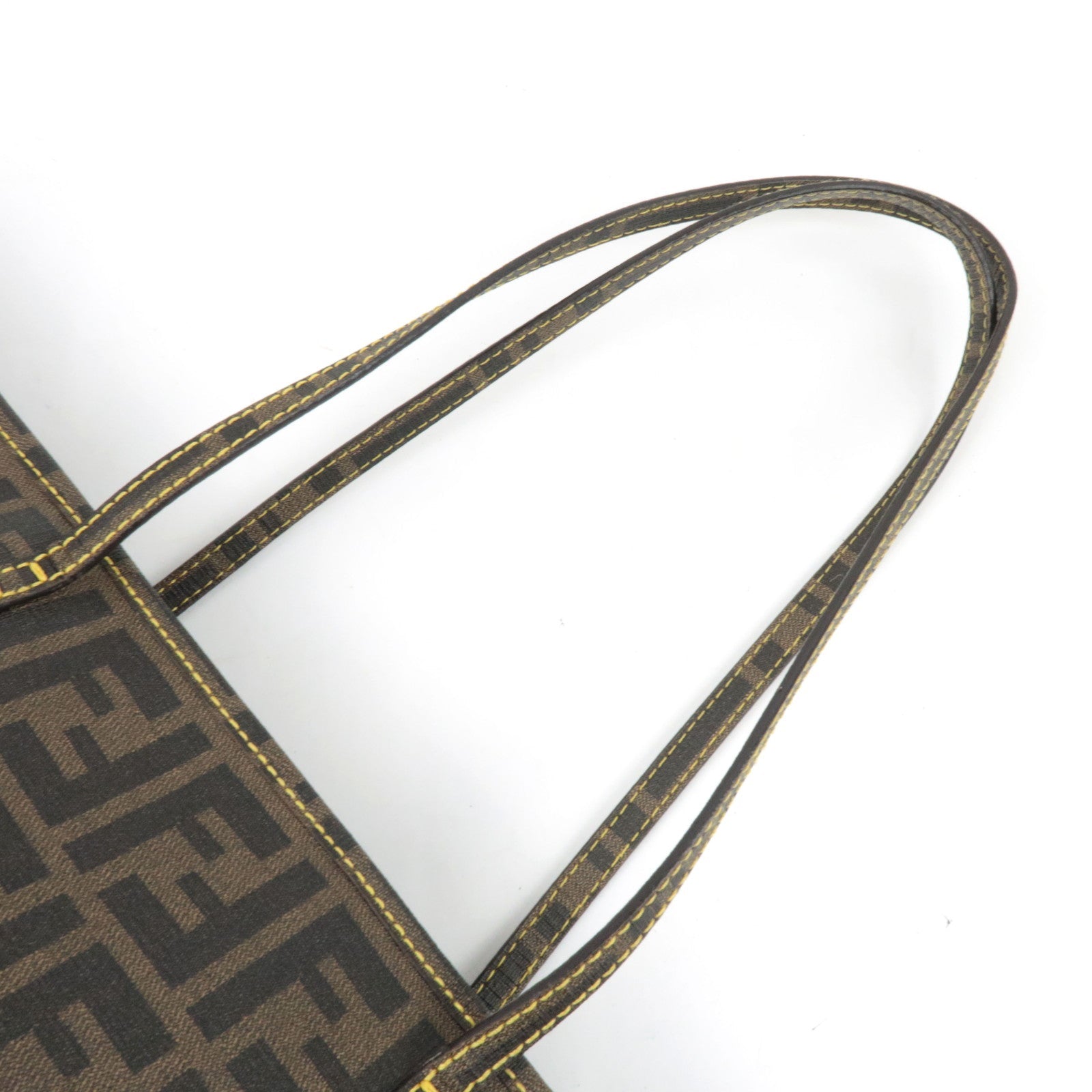 FENDI Zucca Tote Bag PVC Khaki Black 8BH185 *Dust bag