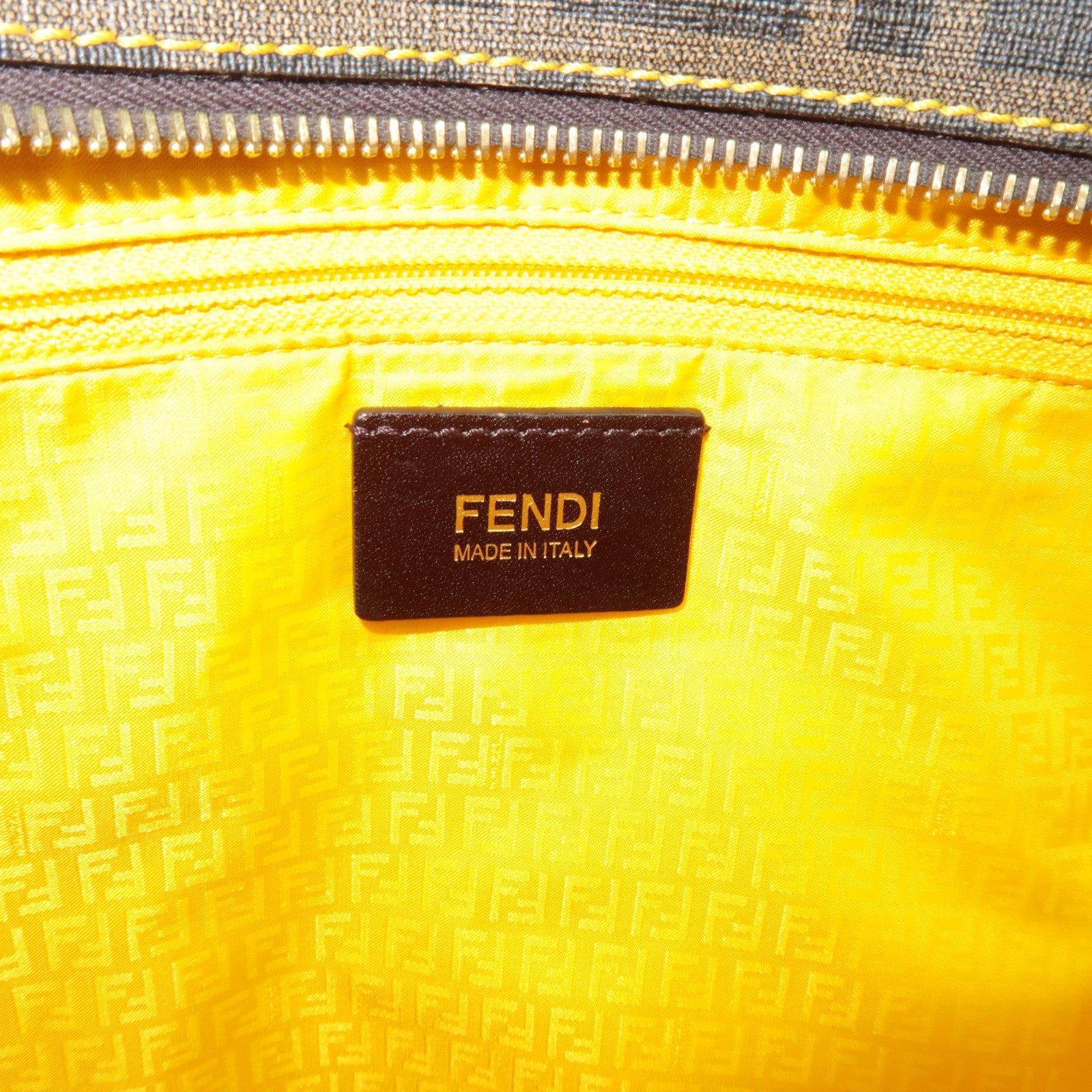 FENDI Zucca Tote Bag PVC Khaki Black 8BH185 *Dust bag