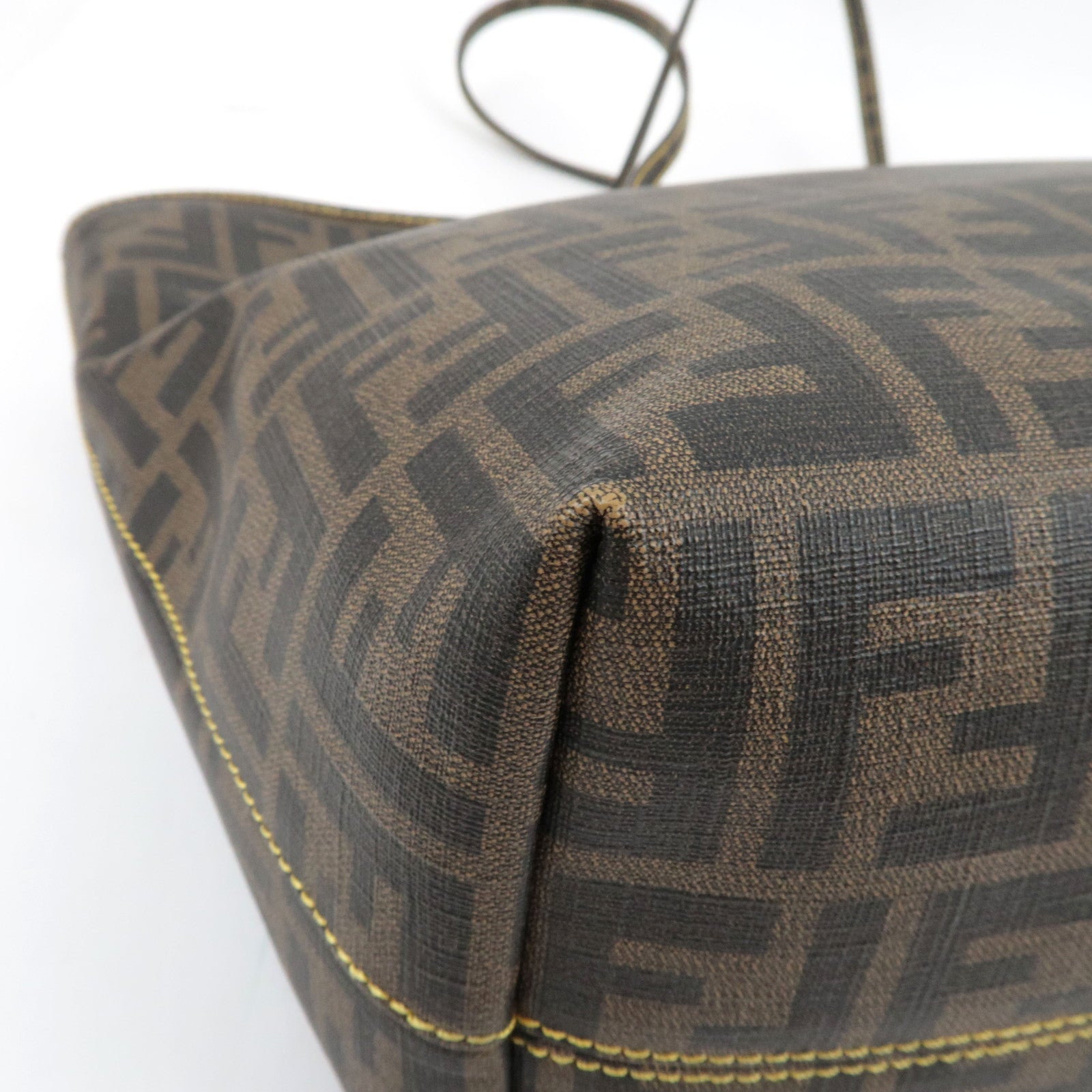 FENDI Zucca Tote Bag PVC Khaki Black 8BH185 *Dust bag