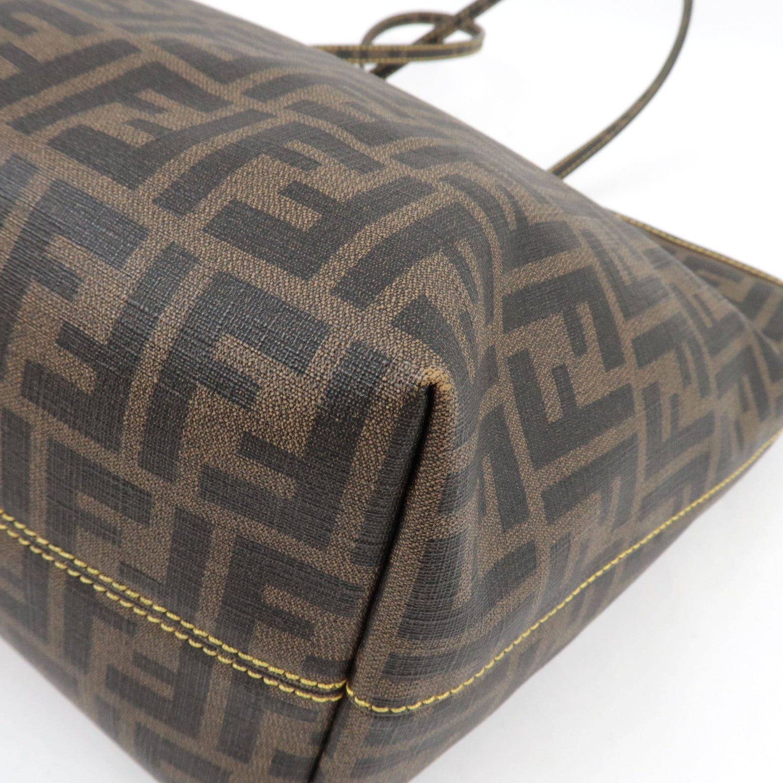 FENDI Zucca Tote Bag PVC Khaki Black 8BH185 *Dust bag