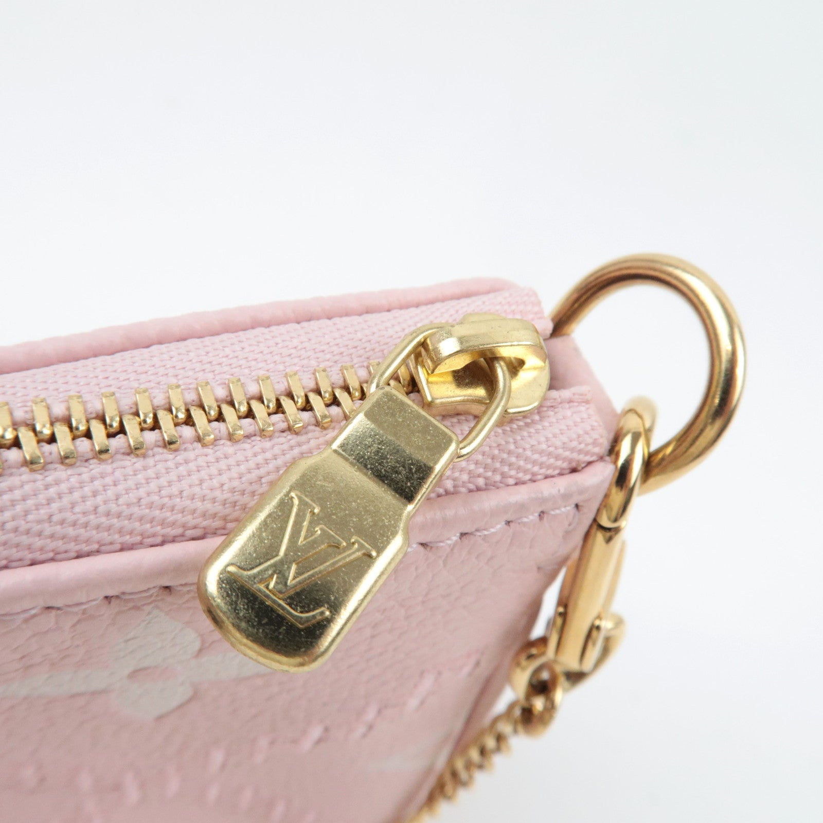 Louis Vuitton Monogram Empreinte Broderie Mini Pochette Accessoire Mini Bag Rose M81140 RFID *Box, Dust bag