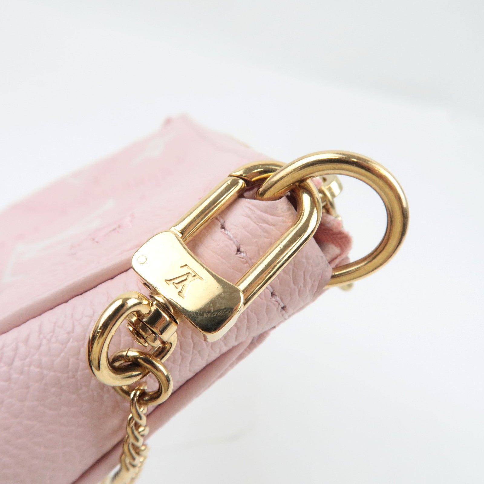 Louis Vuitton Monogram Empreinte Broderie Mini Pochette Accessoire Mini Bag Rose M81140 RFID *Box, Dust bag