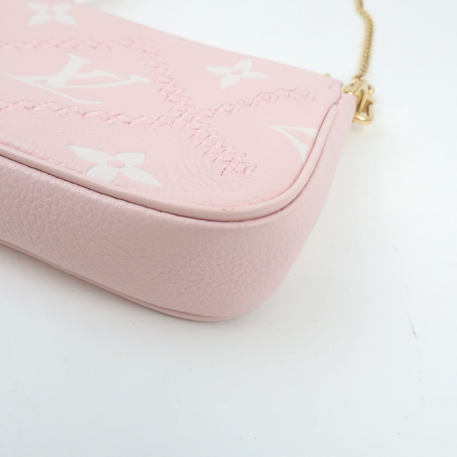 Louis Vuitton Monogram Empreinte Broderie Mini Pochette Accessoire Mini Bag Rose M81140 RFID *Box, Dust bag