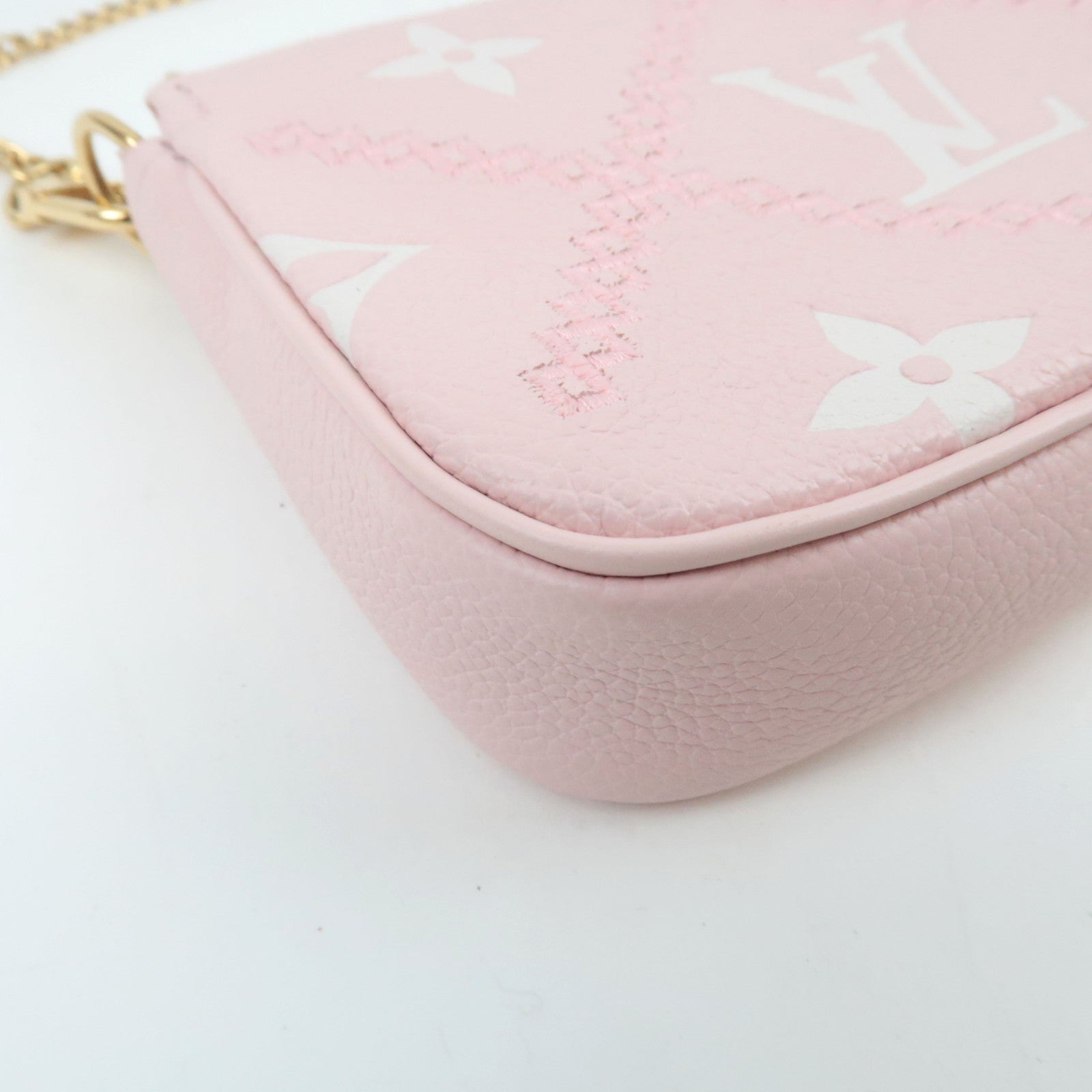 Louis Vuitton Monogram Empreinte Broderie Mini Pochette Accessoire Mini Bag Rose M81140 RFID *Box, Dust bag