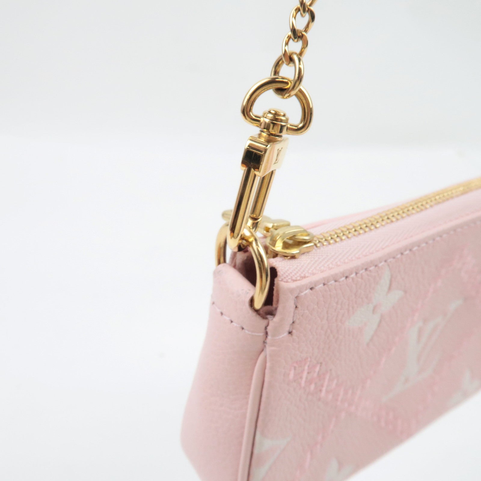 Louis Vuitton Monogram Empreinte Broderie Mini Pochette Accessoire Mini Bag Rose M81140 RFID *Box, Dust bag