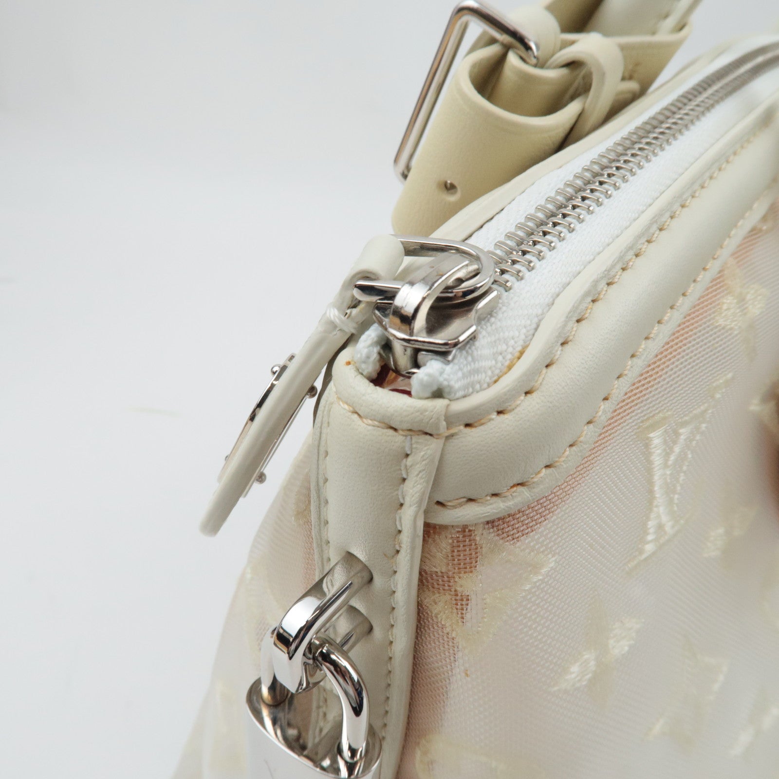 Louis Vuitton Monogram Transparence Lock It Hand Bag White M40699 FO1112 *Dust Bag, Key Lock, Crochette