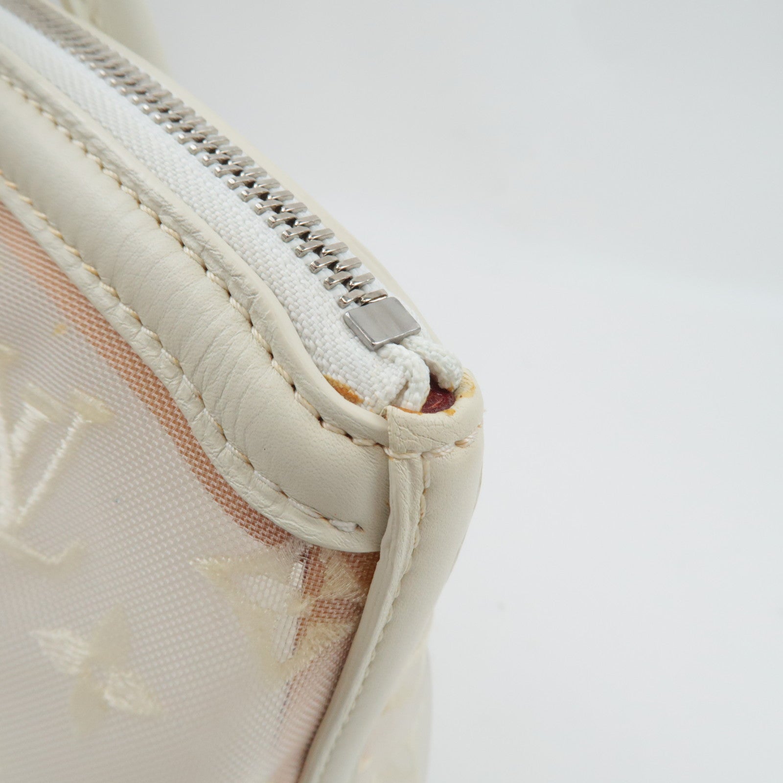 Louis Vuitton Monogram Transparence Lock It Hand Bag White M40699 FO1112 *Dust Bag, Key Lock, Crochette