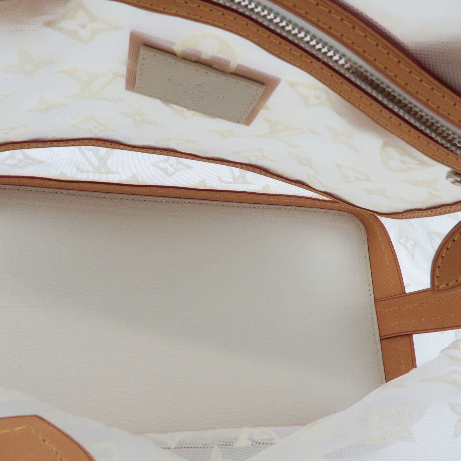 Louis Vuitton Monogram Transparence Lock It Hand Bag White M40699 FO1112 *Dust Bag, Key Lock, Crochette